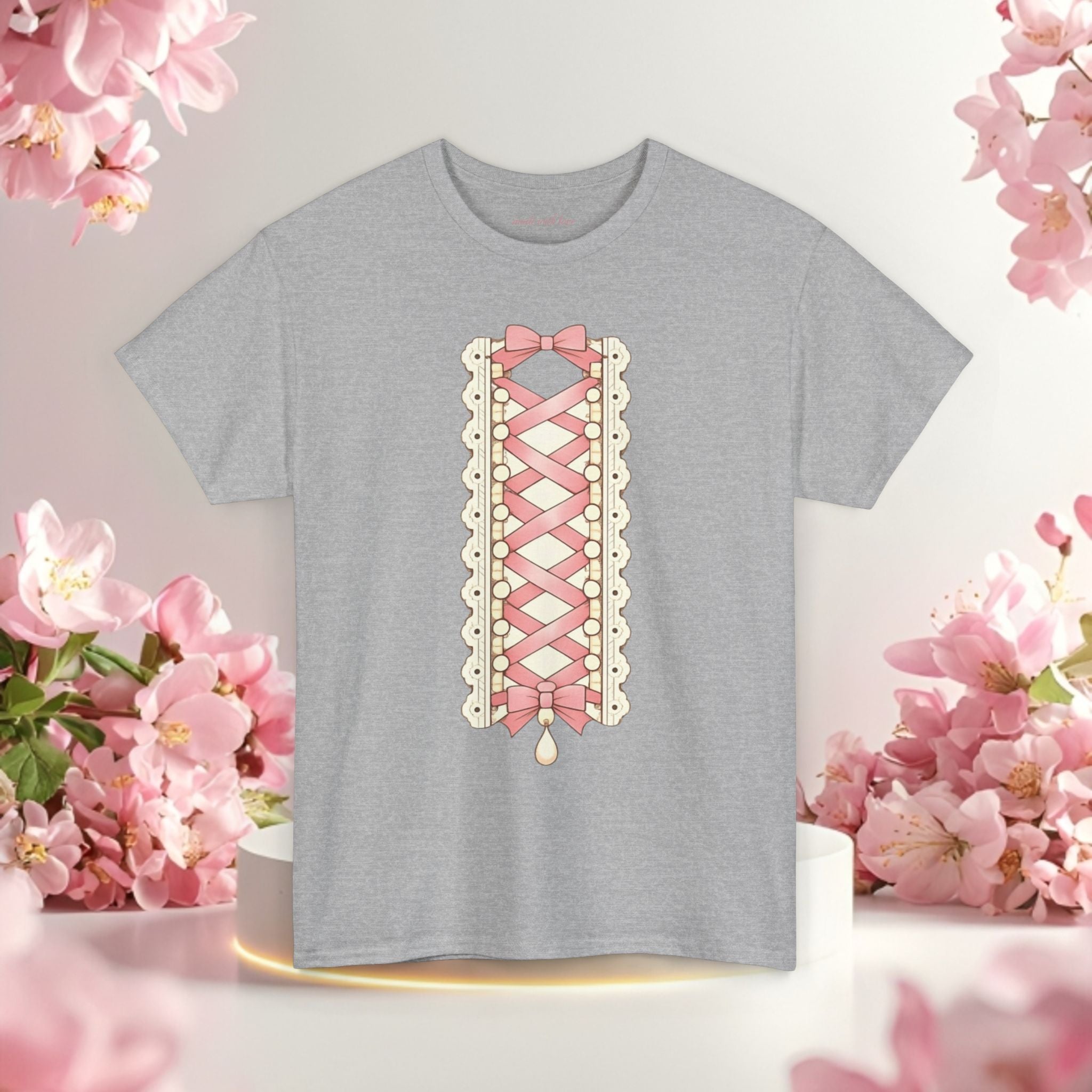 Pink Corset Ribbon T-Shirt