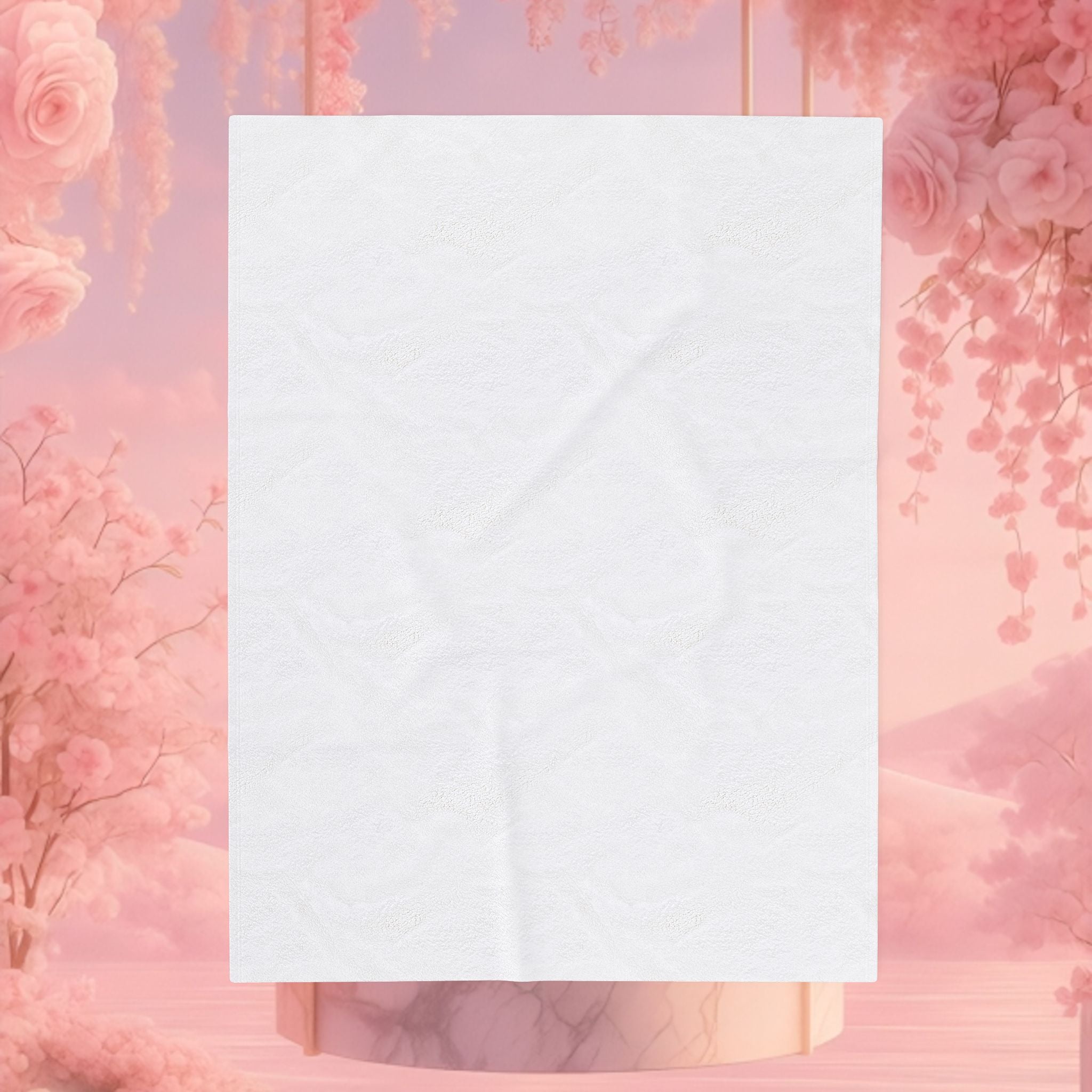 Kawaii Whimsical Velveteen Plush Blanket — Cute Cozy Throw