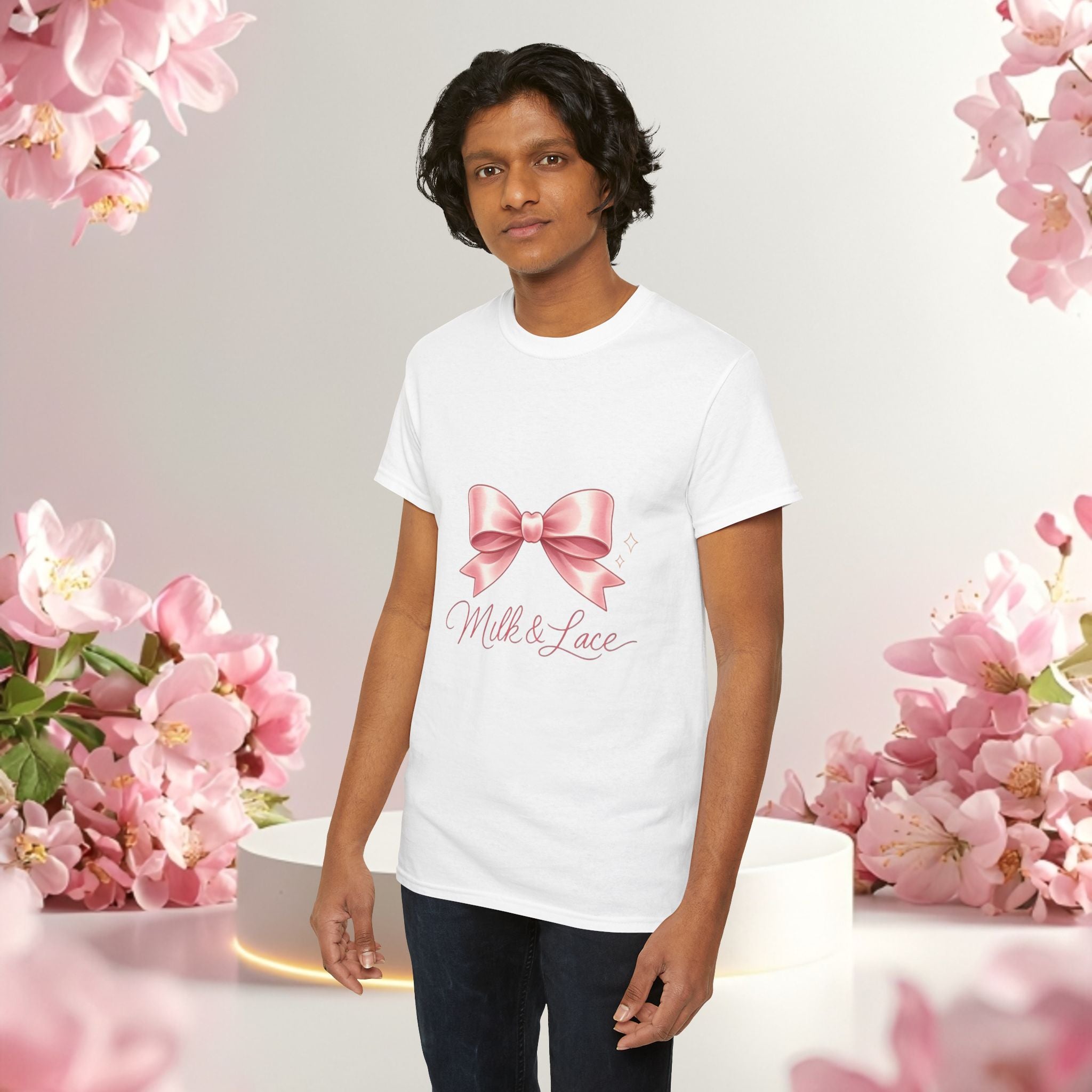 Pink Graphic Tee — Simple Minimalist Design