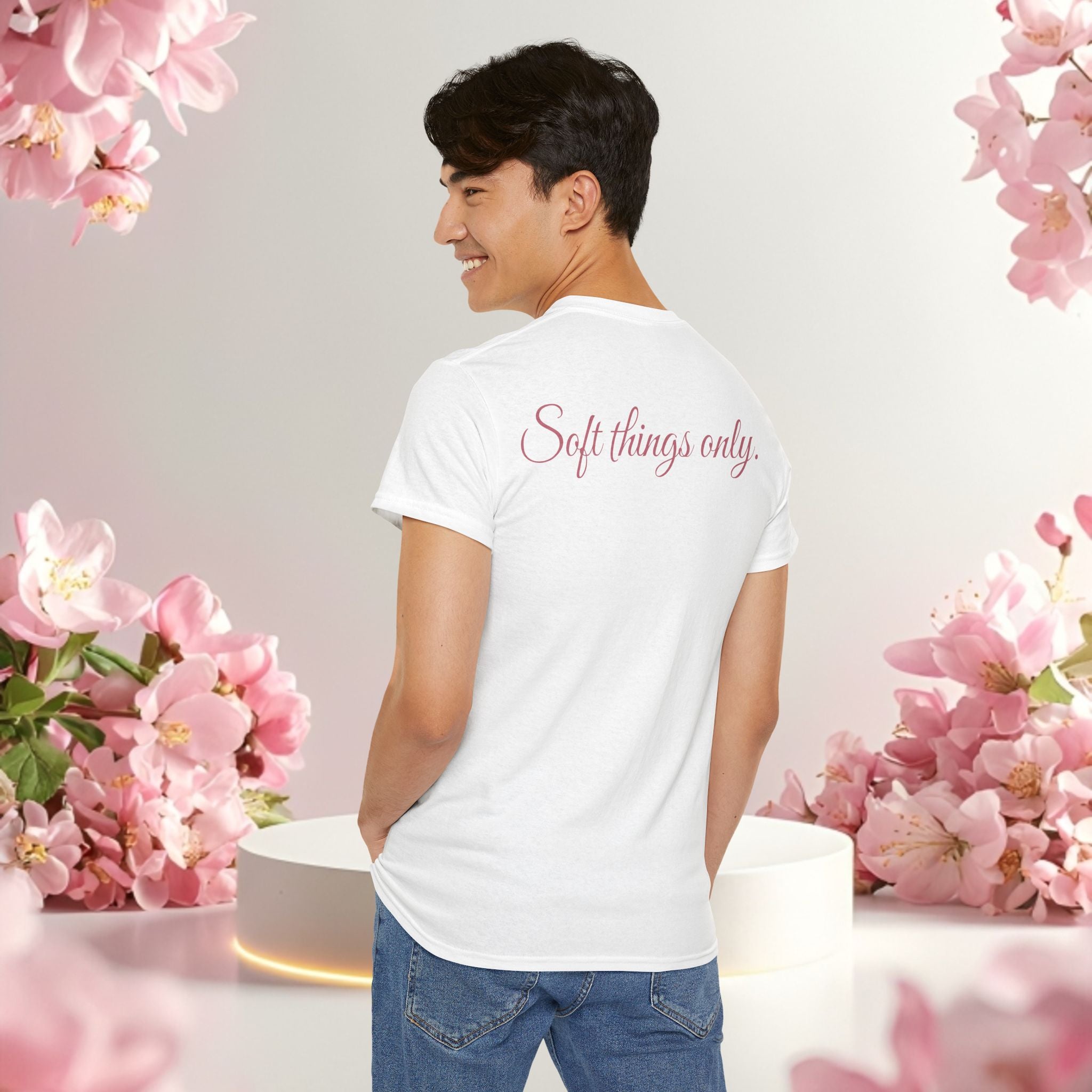 Pink Graphic Tee — Simple Minimalist Design