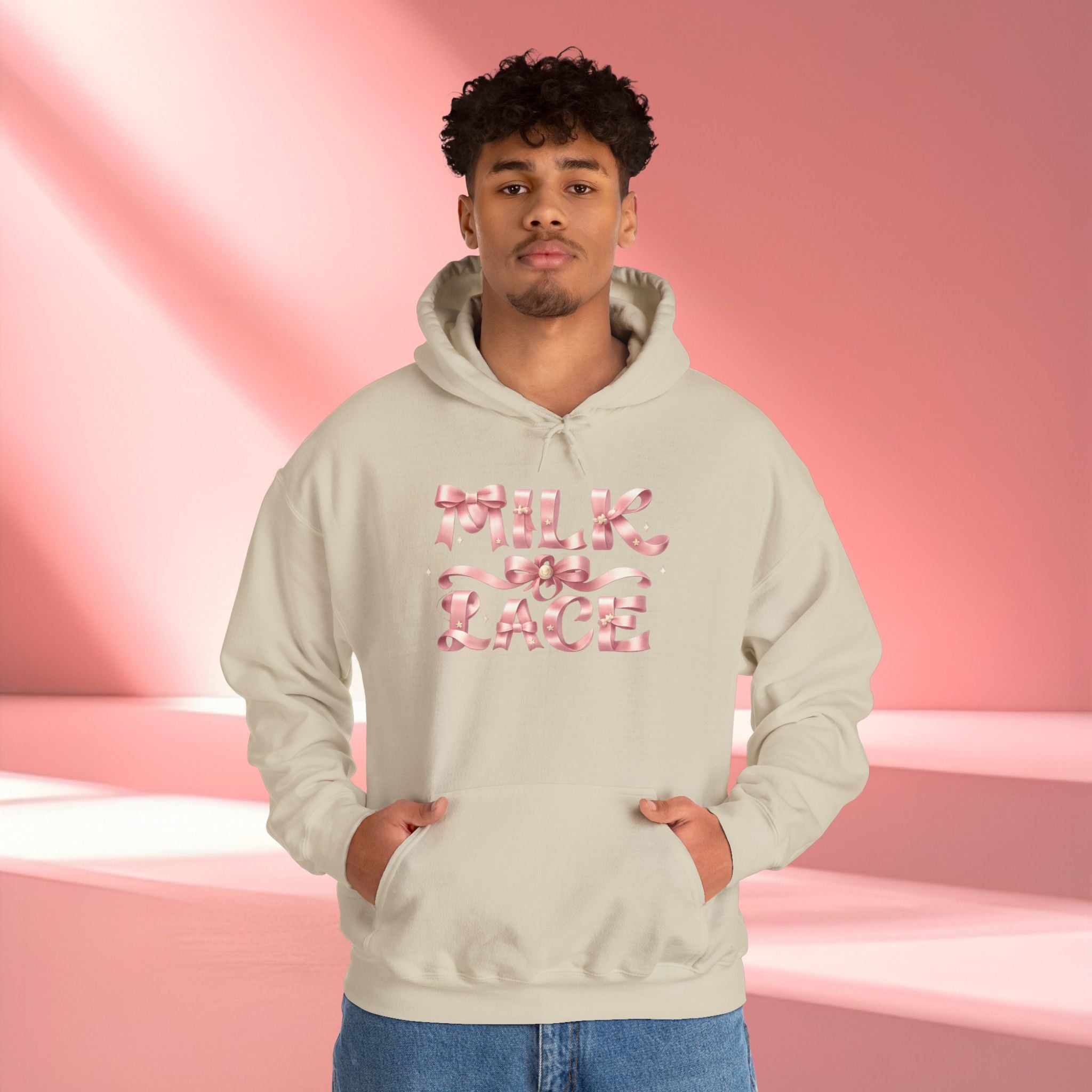 Floral Feminine Typography Hoodie — Feminine Floral Script Hooded Sweatshirt