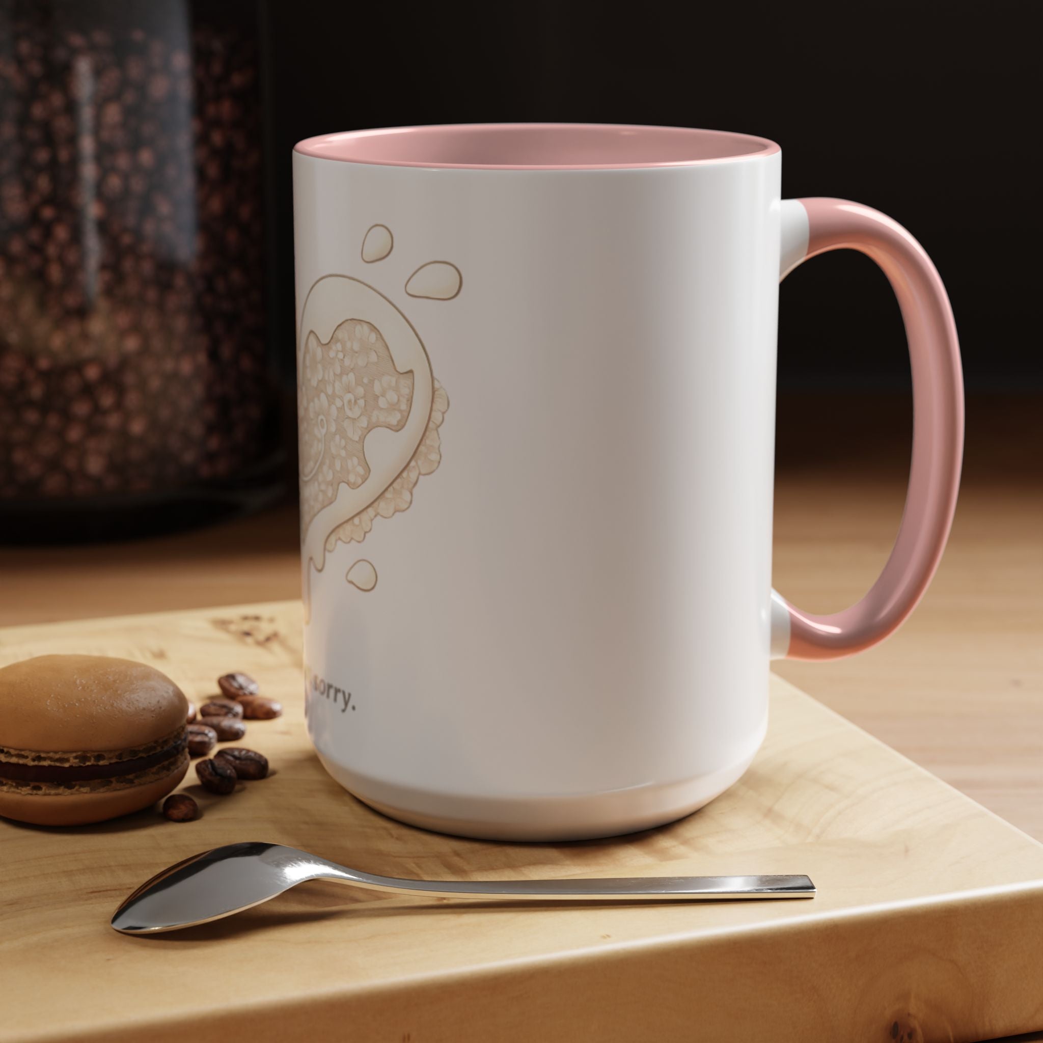Playful Dessert Illustration Accent Coffee Mug — 11/15oz