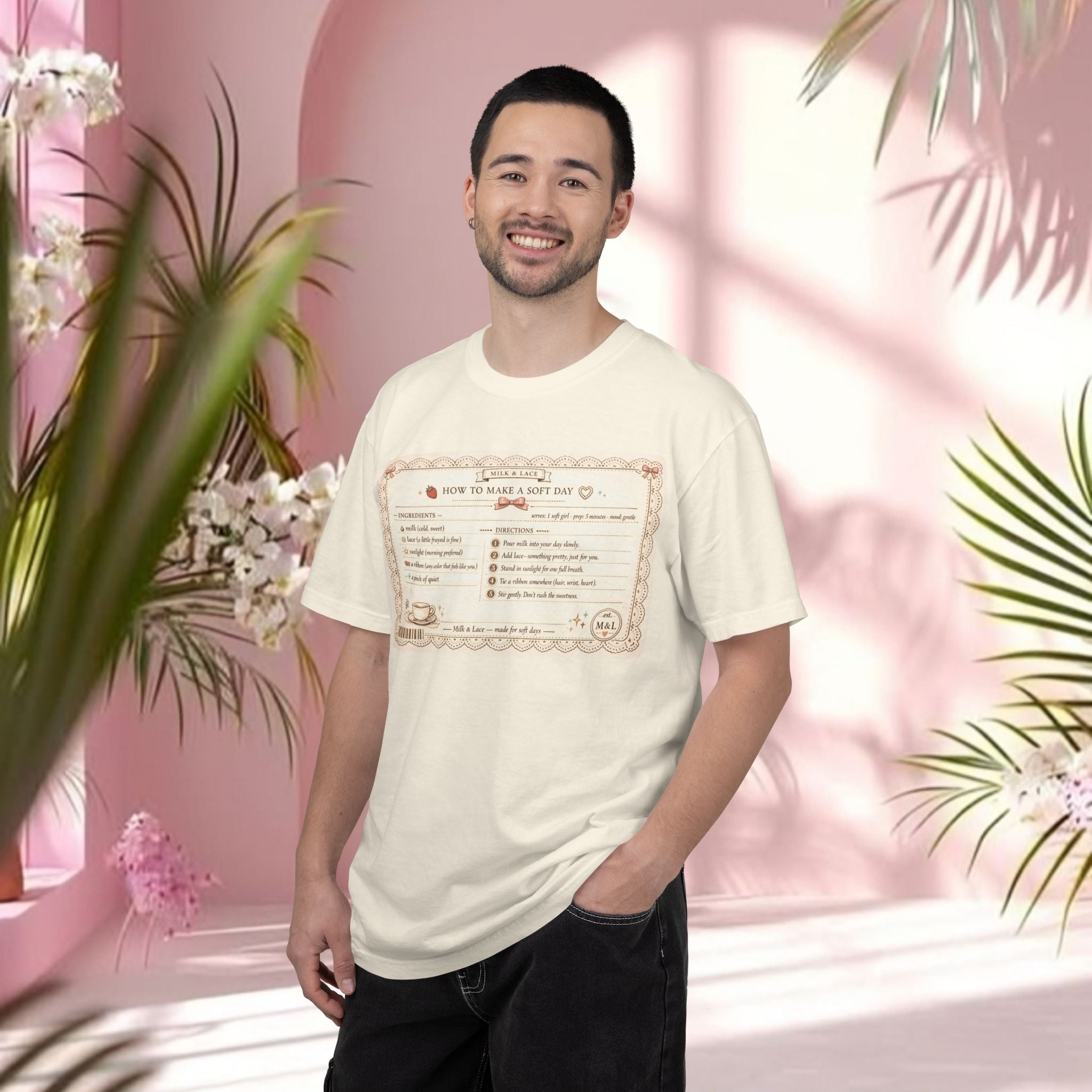 Vintage Tea-Recipe T-Shirt — "How to Make a Soft Day" Aesthetic Tee