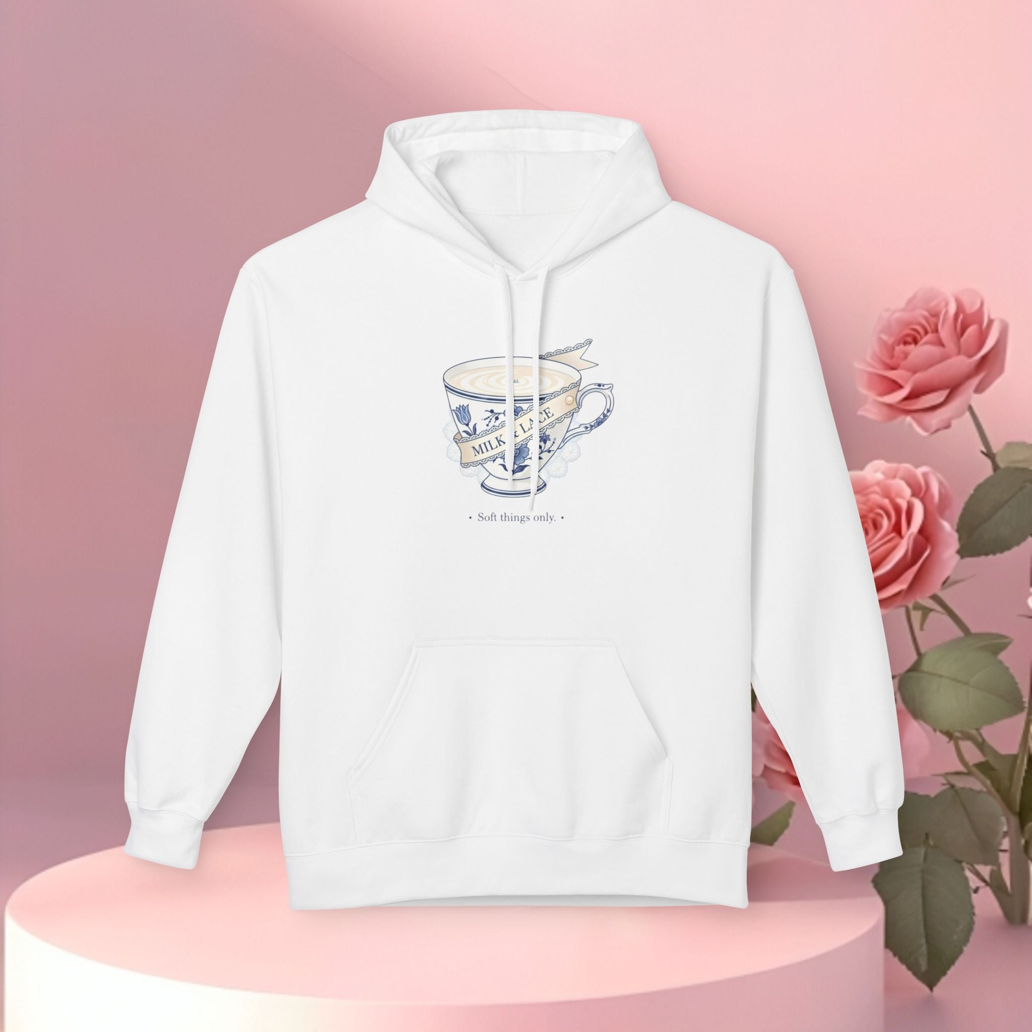 Hoodie — Vintage Teacup 'Milk Tastes Best With Good Girls' Cozy Graphic