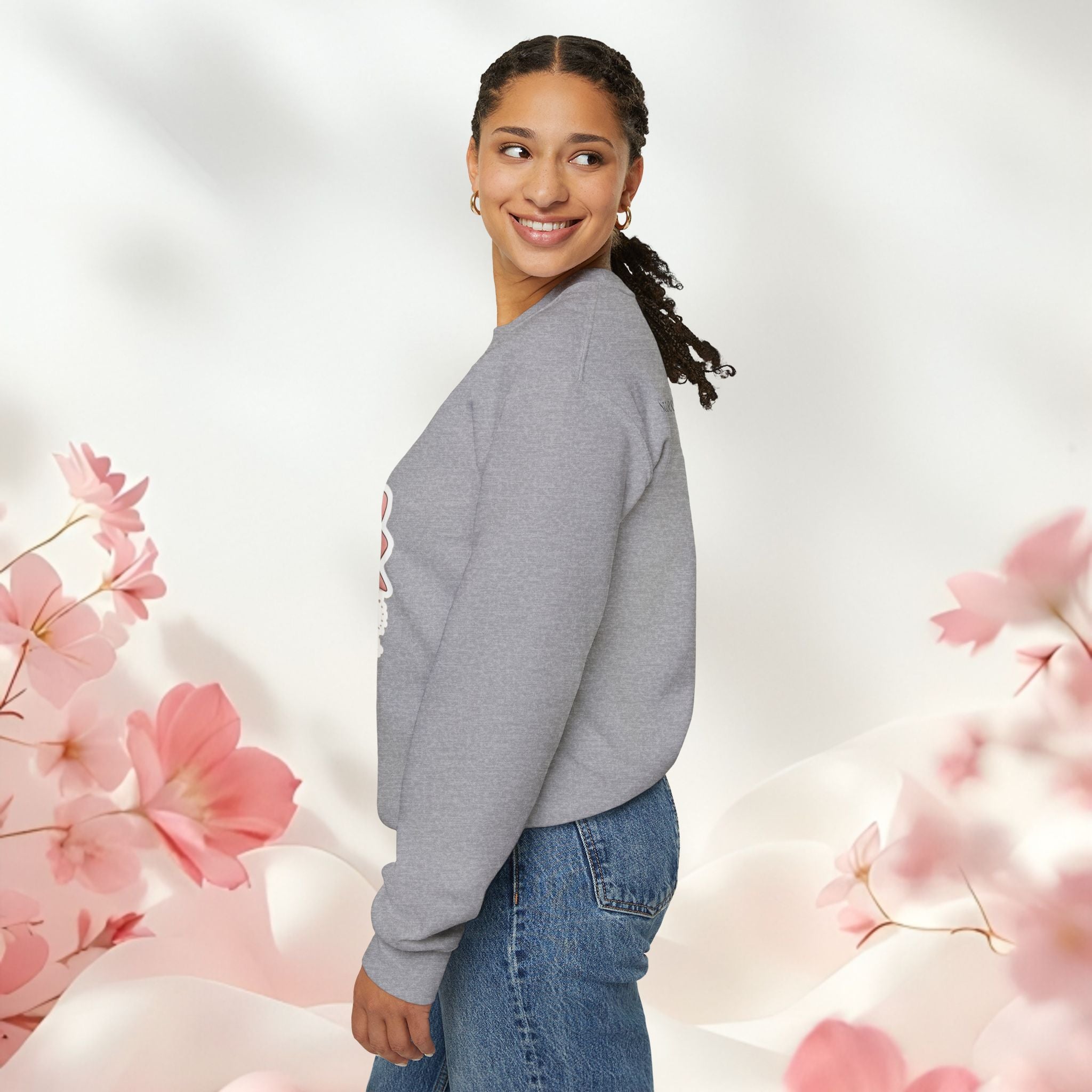 Milk & Lace Crewneck Sweatshirt — Cute Pastel Vintage Milk Carton Design