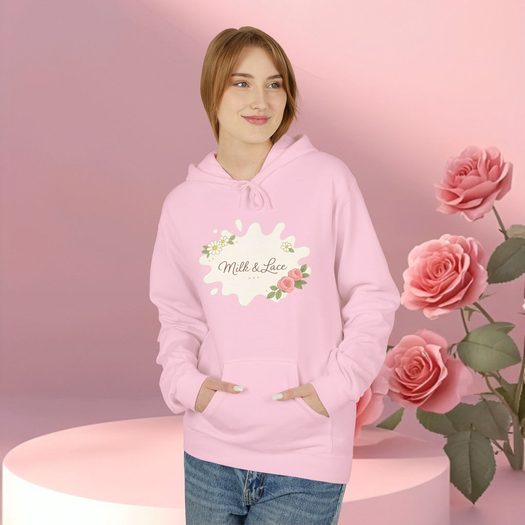 Cozy Floral Fleece Hoodie — Soft, Floral Comfort