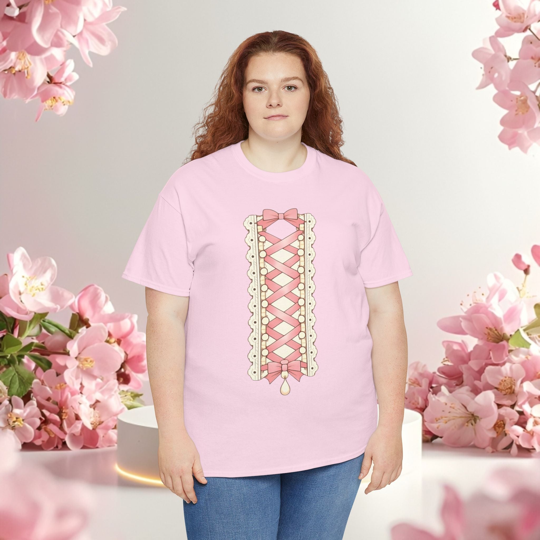 Pink Corset Ribbon T-Shirt