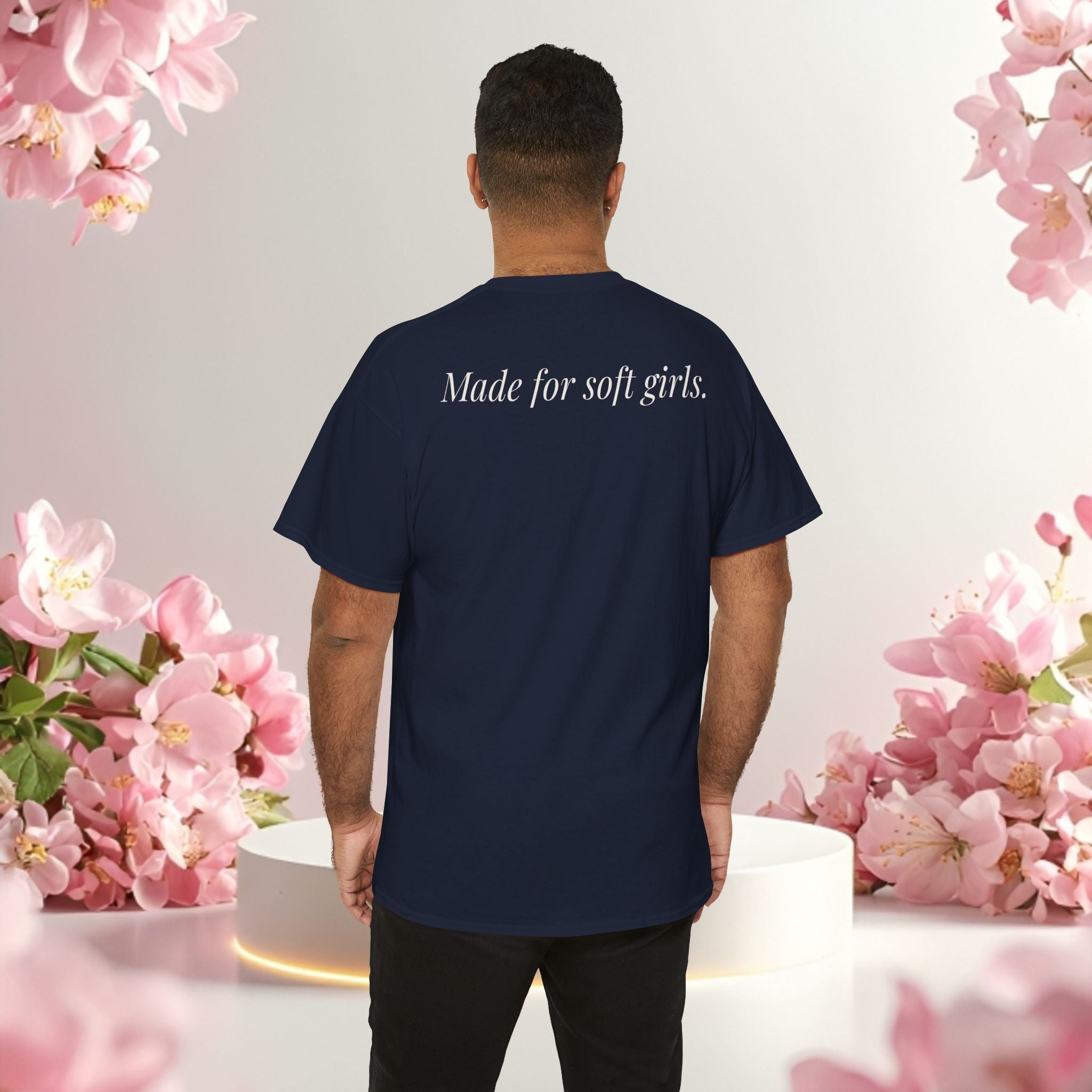 Cute Girly Cat T-Shirt — Soft Pastel Cat Graphic Tee for Cat Lovers