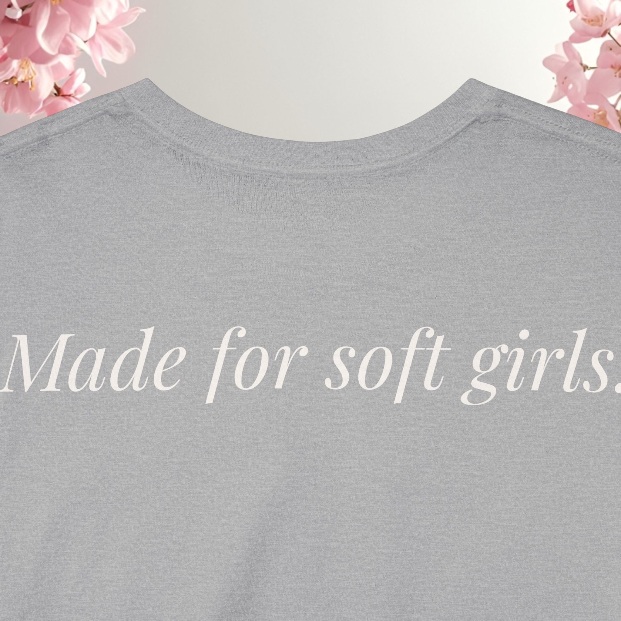 Cute Girly Cat T-Shirt — Soft Pastel Cat Graphic Tee for Cat Lovers