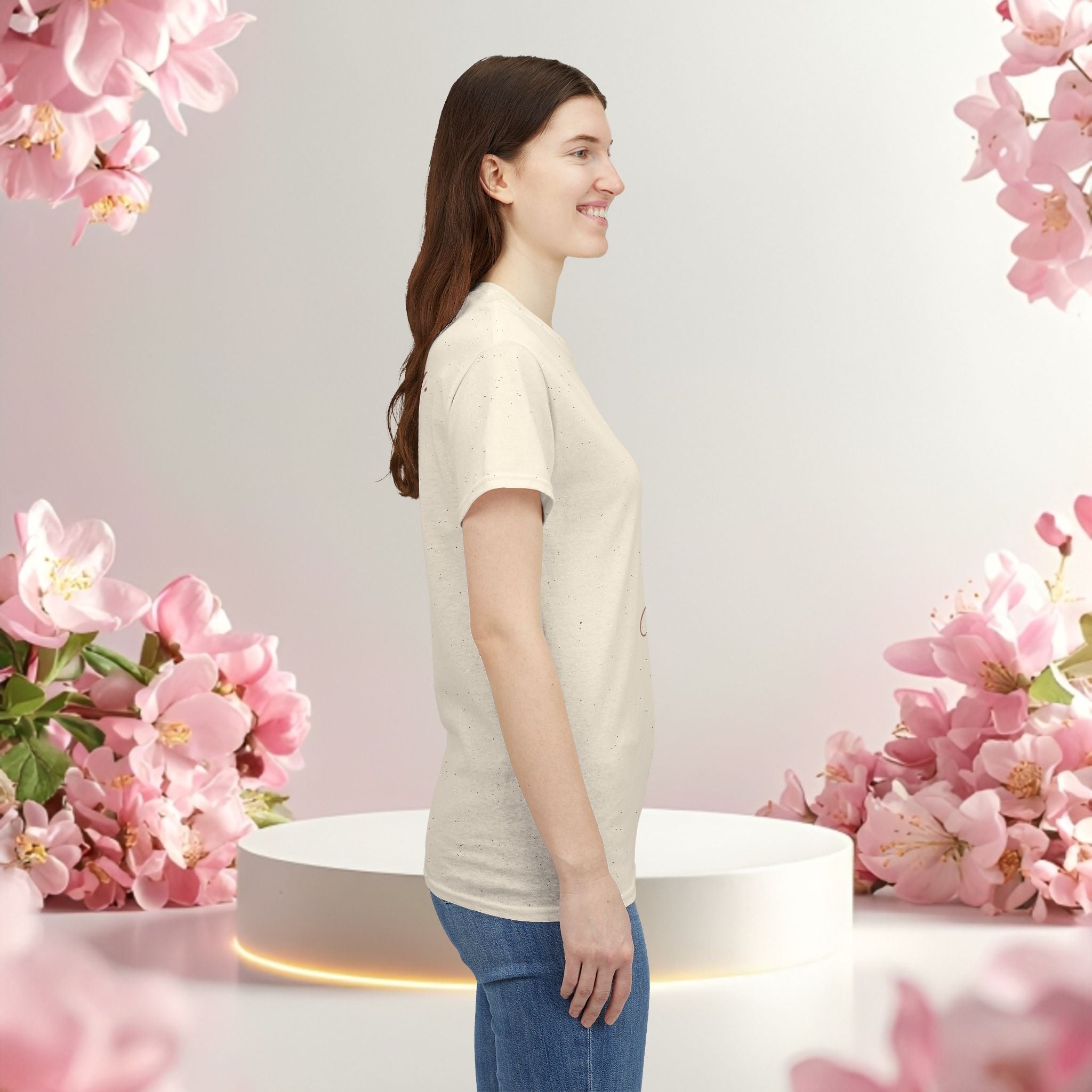 Pink Graphic Tee — Simple Minimalist Design