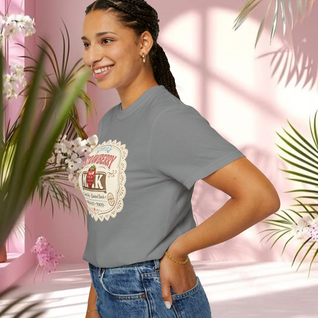 Strawberry Milk Vintage Label T-Shirt