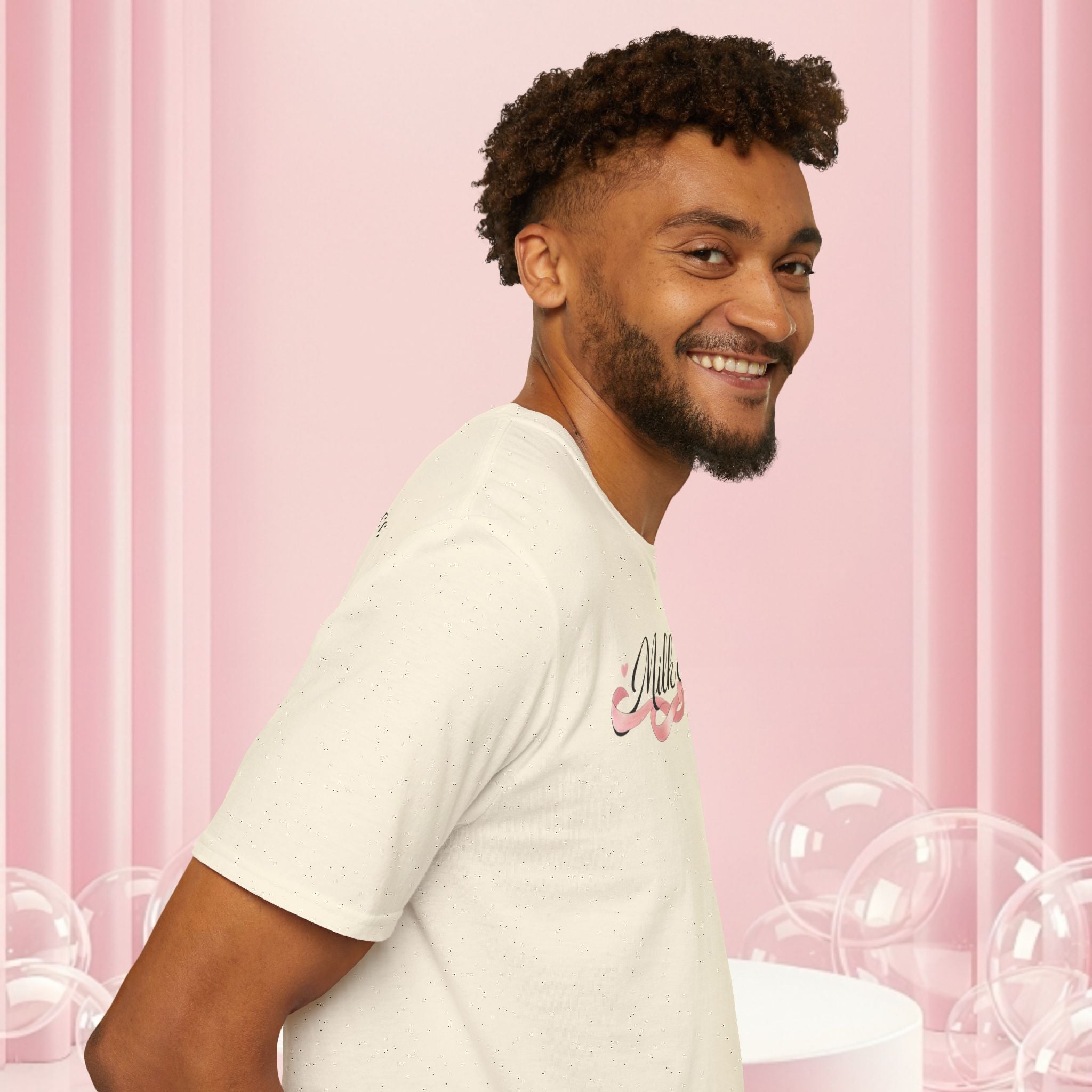 Feminine Script Tee — Gentle Floral Script T-Shirt