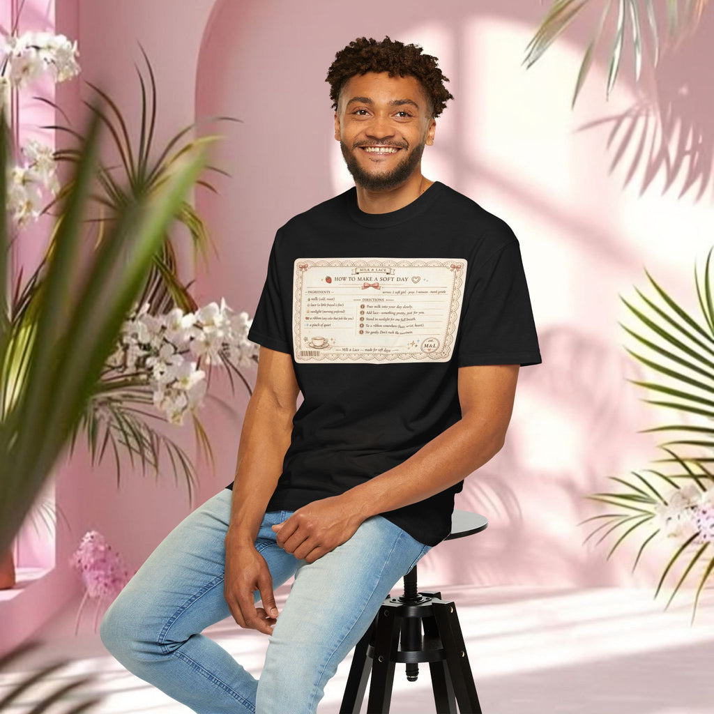 Vintage Tea-Recipe T-Shirt — "How to Make a Soft Day" Aesthetic Tee