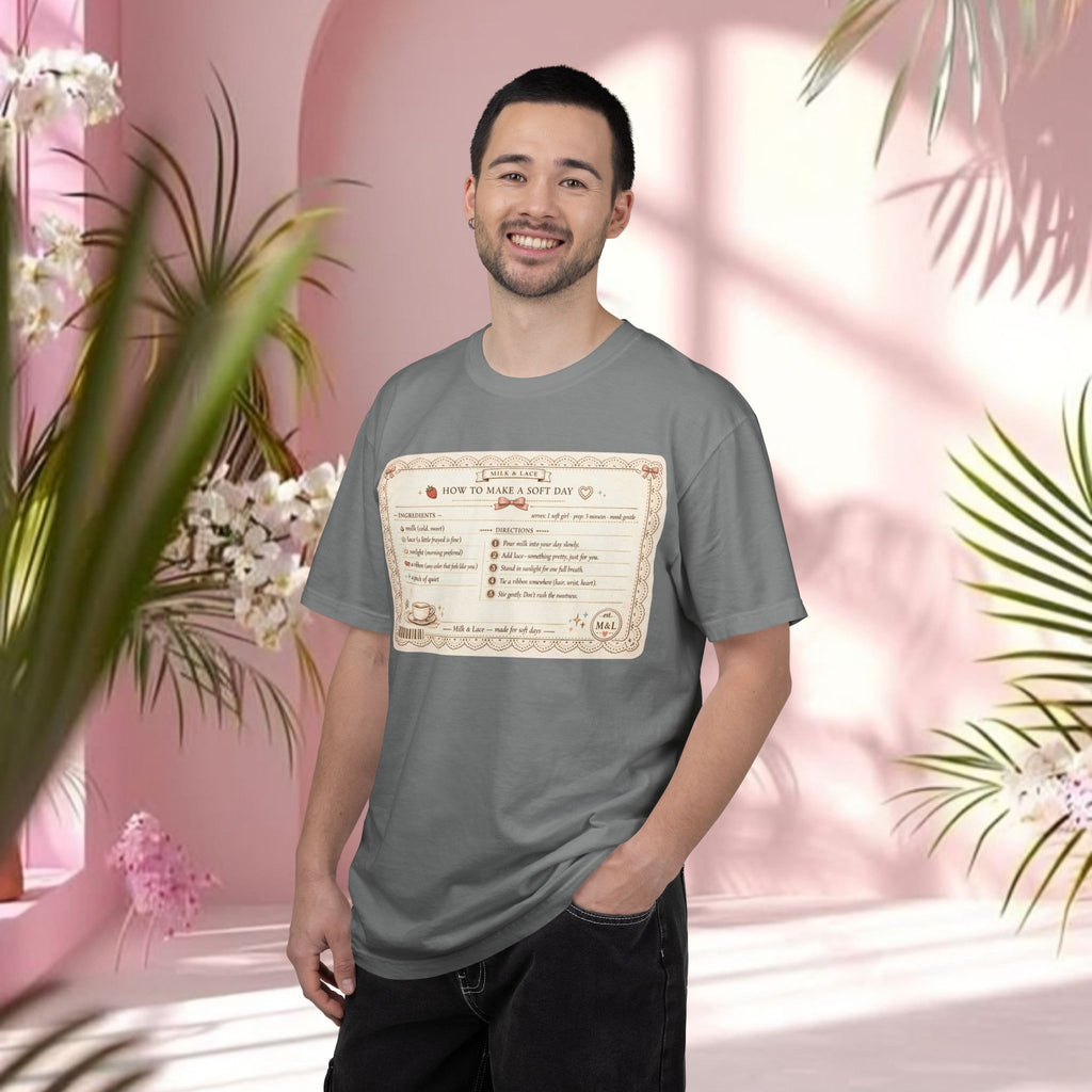 Vintage Tea-Recipe T-Shirt — "How to Make a Soft Day" Aesthetic Tee
