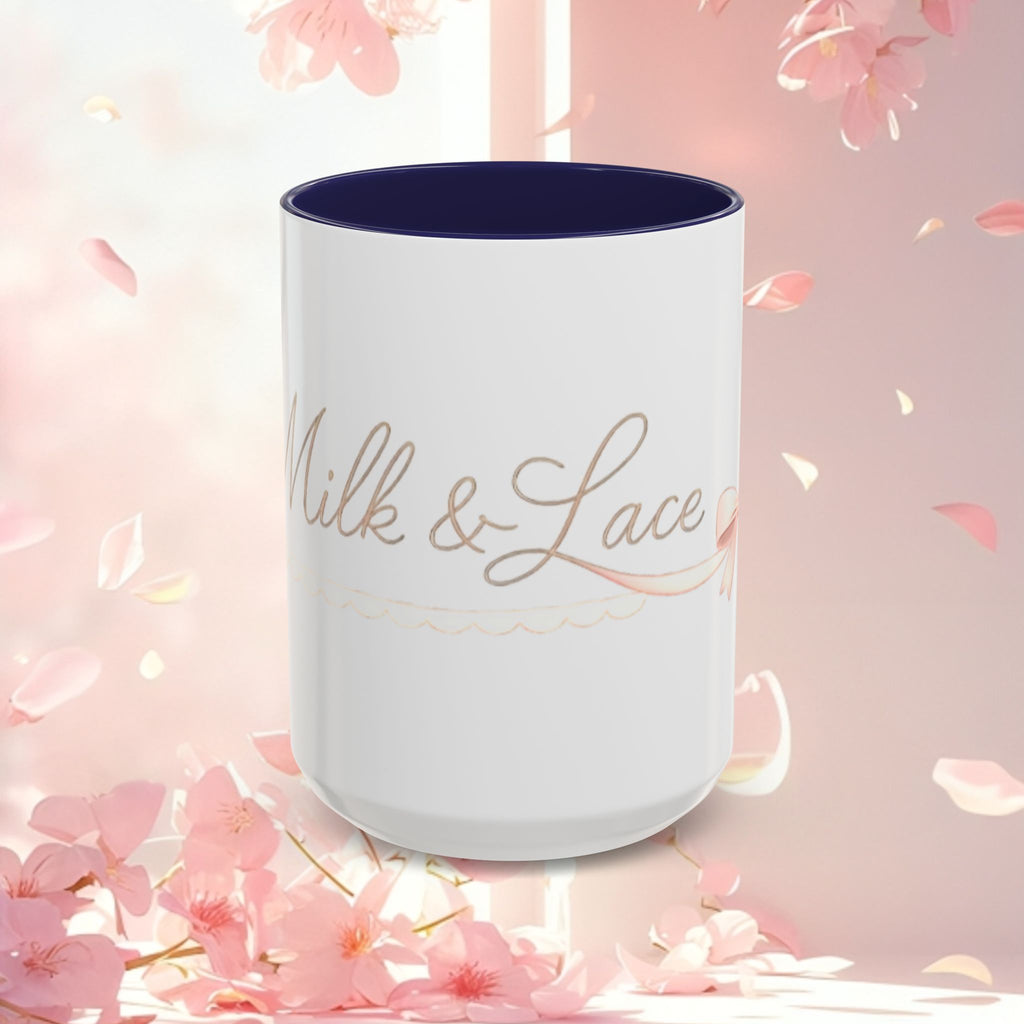 Charming Feminine Accent Coffee Mug — Soft, Elegant 11/15 oz