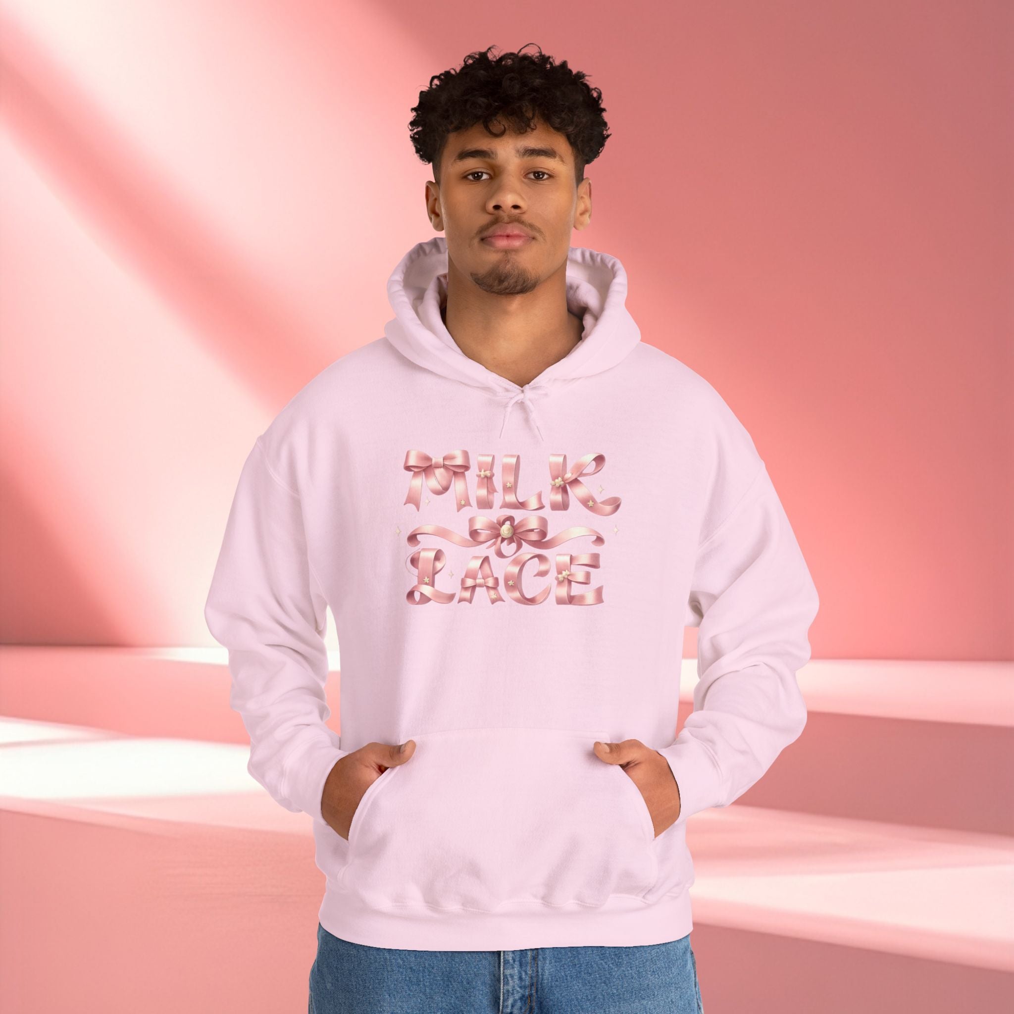 Floral Feminine Typography Hoodie — Feminine Floral Script Hooded Sweatshirt