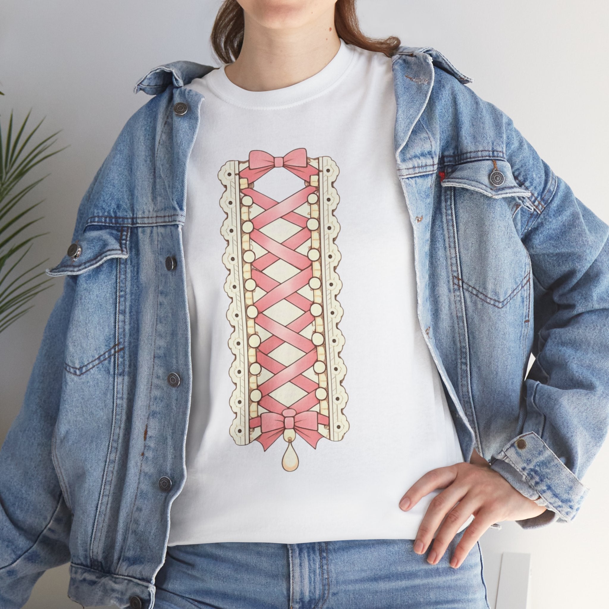 Pink Corset Ribbon T-Shirt