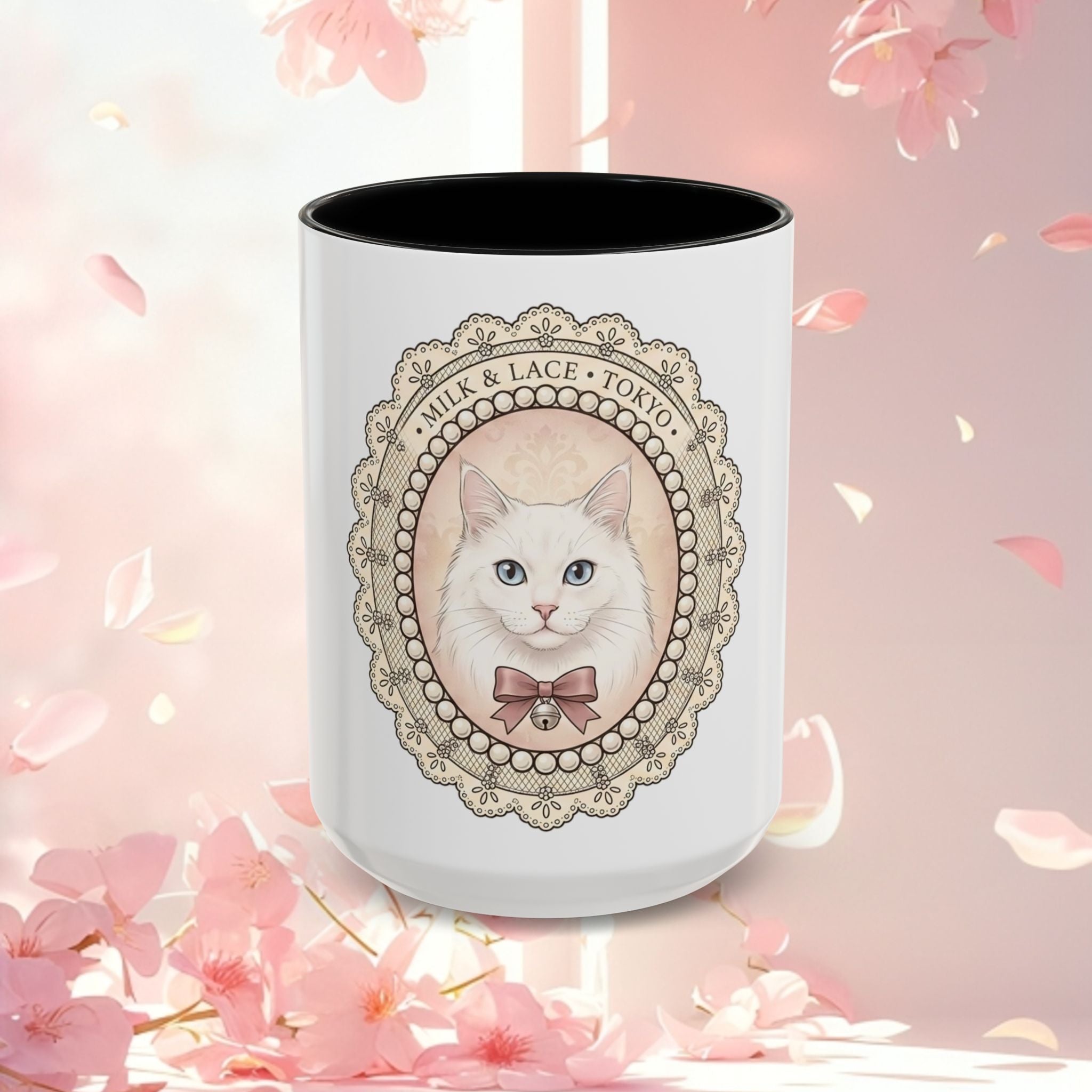 Vintage Charming Cat Accent Coffee Mug — Retro Cat Lover Gift (11/15 oz)