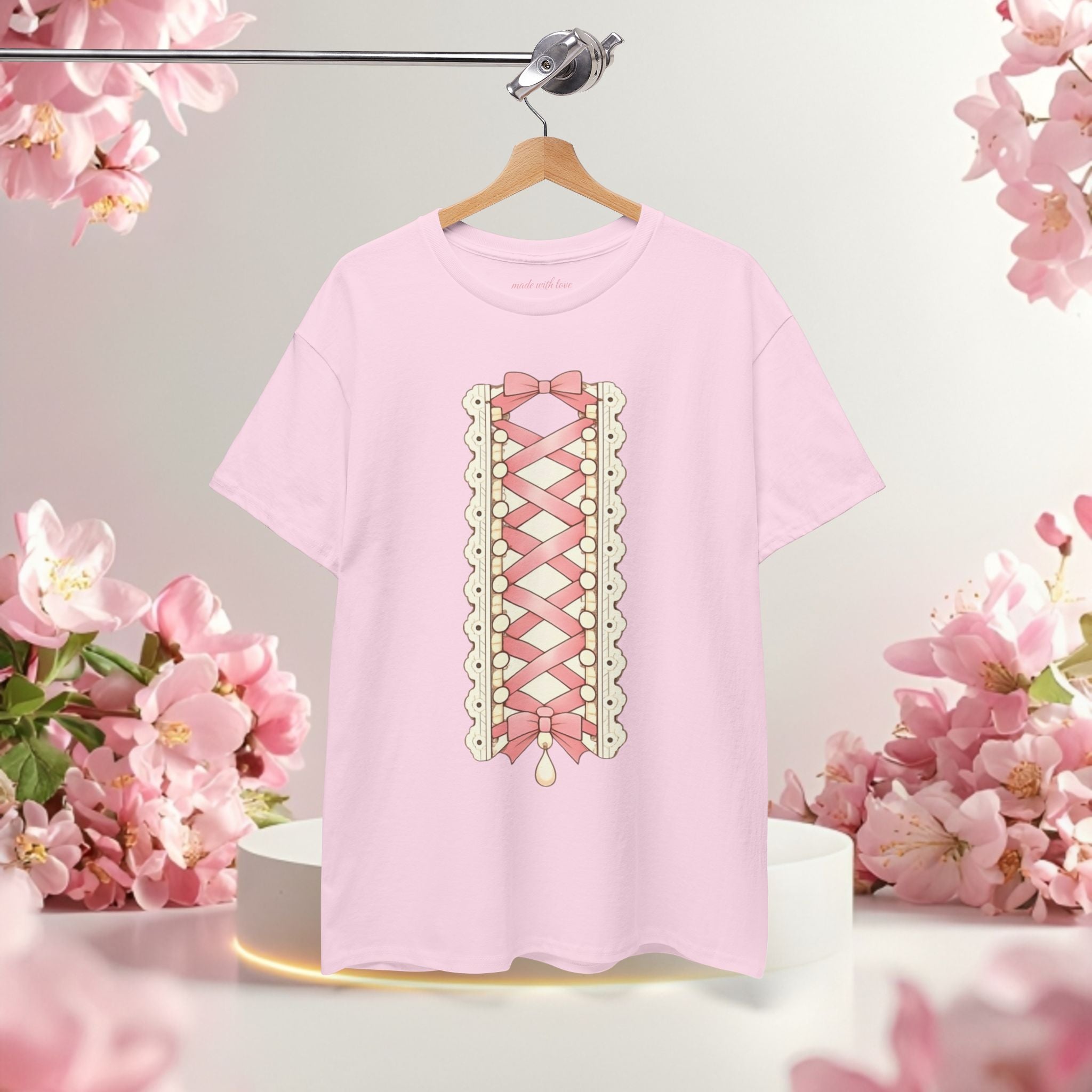 Pink Corset Ribbon T-Shirt