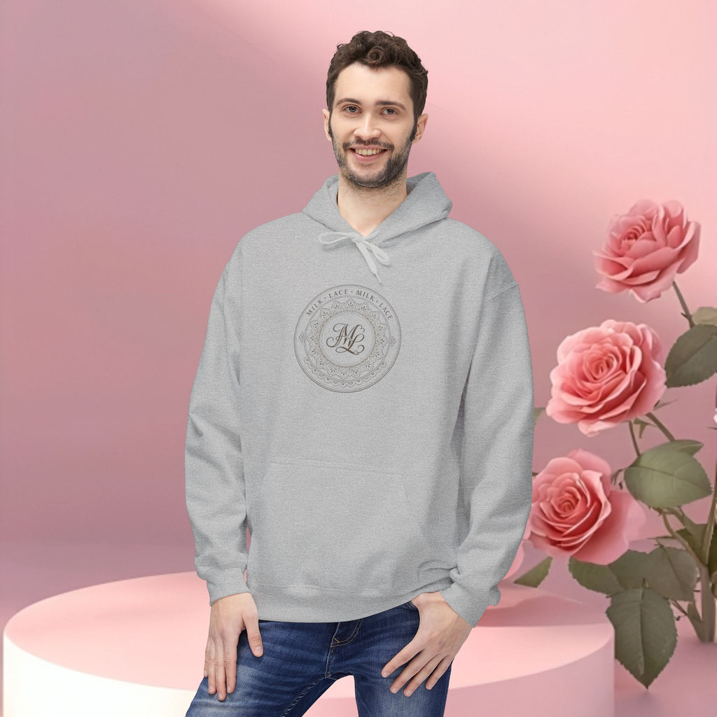 Minimalist Floral Typographic Hoodie — Floral Text Design