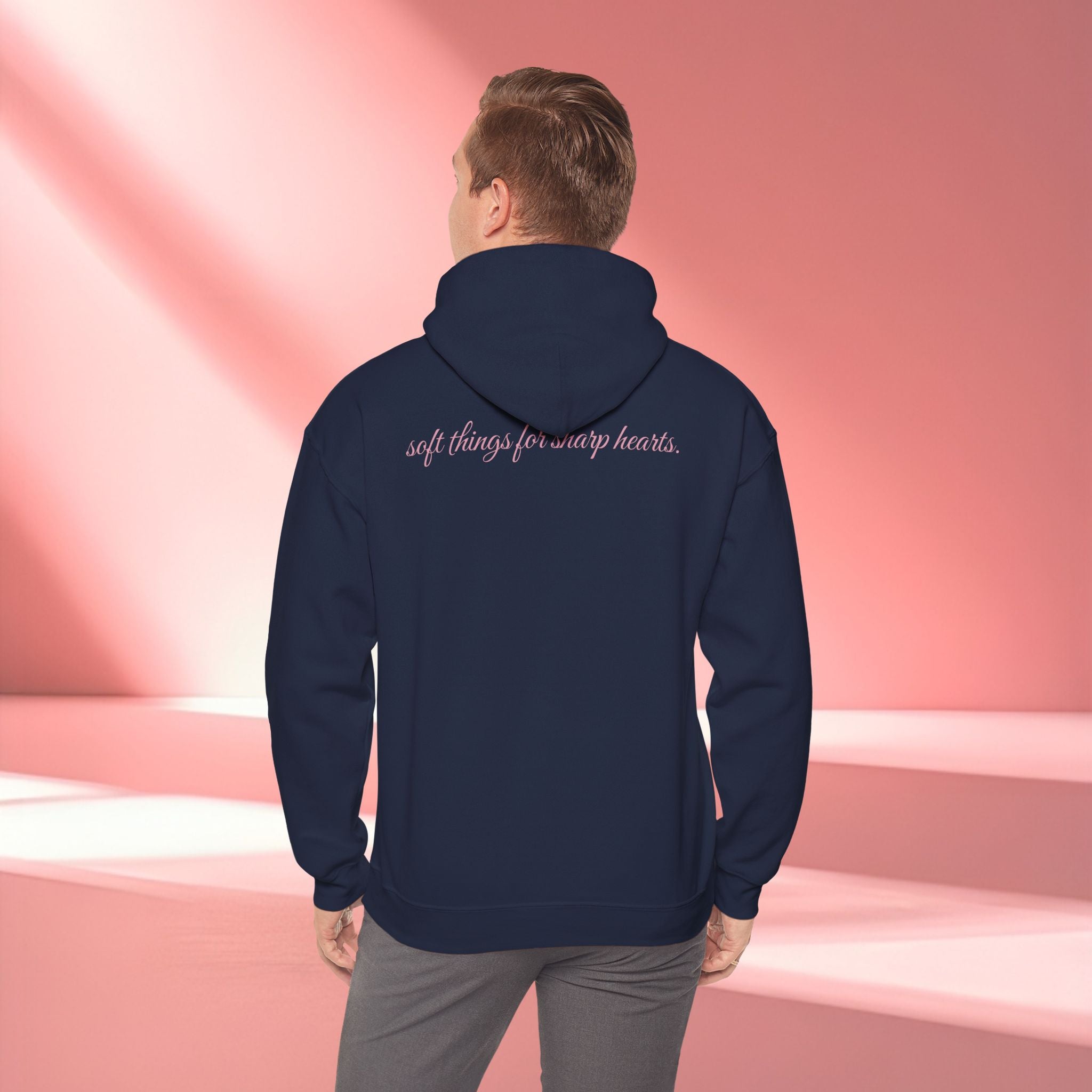 Floral Feminine Typography Hoodie — Feminine Floral Script Hooded Sweatshirt