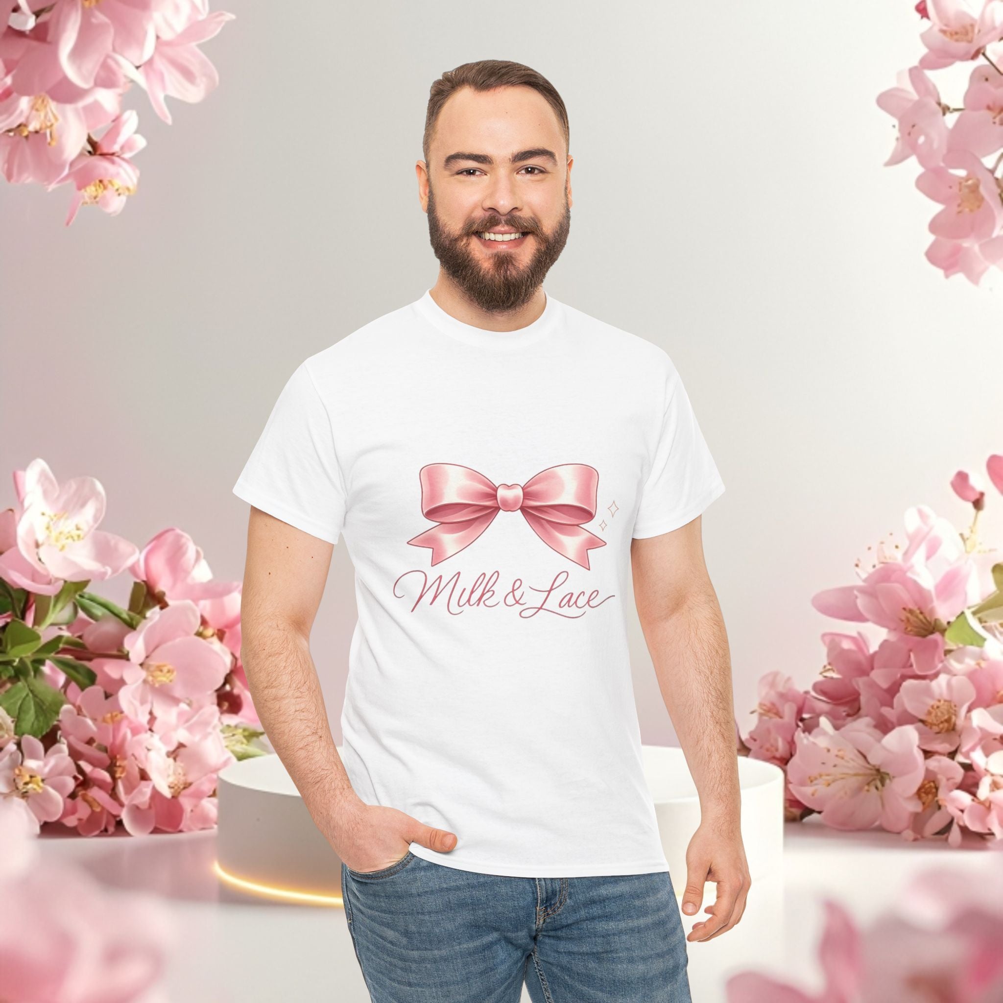 Pink Graphic Tee — Simple Minimalist Design