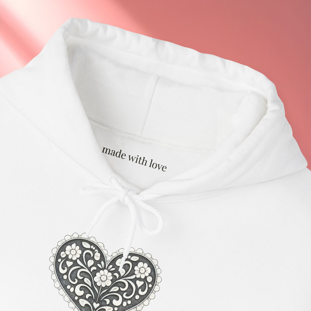 Romantic Delicate Graphic Hoodie — Floral-Inspired Cozy Sweatshirt