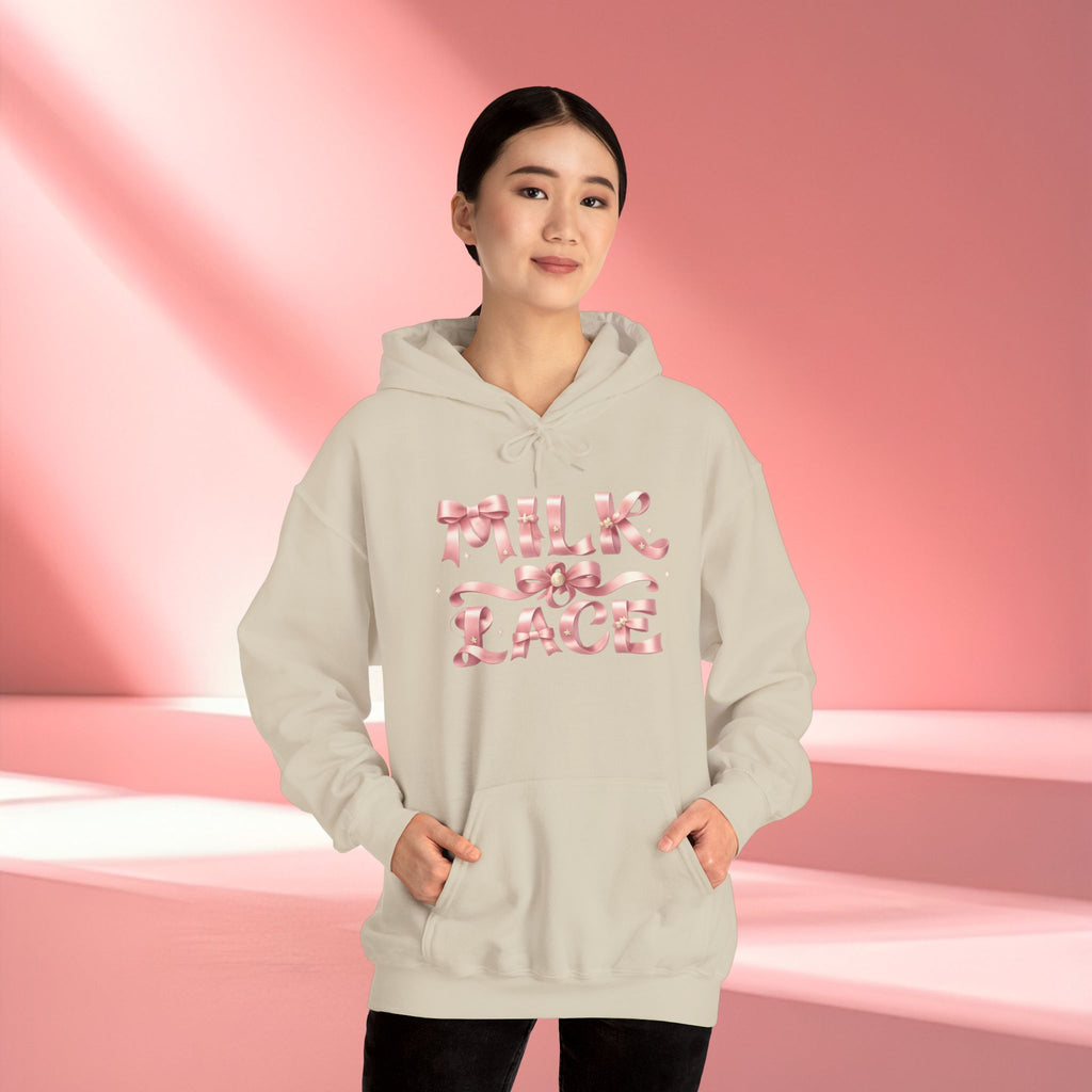 Floral Feminine Typography Hoodie — Feminine Floral Script Hooded Sweatshirt
