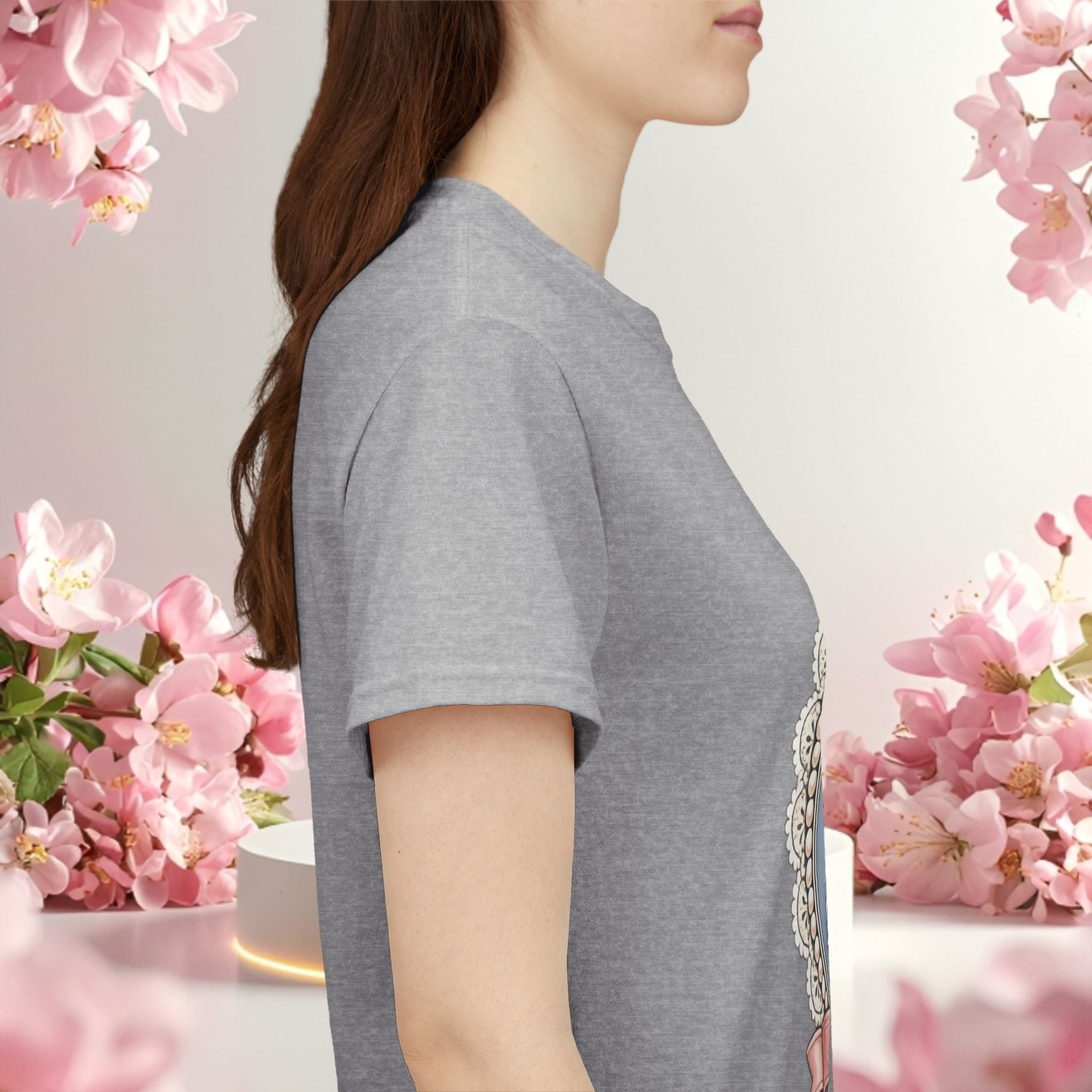 Cute Girly Cat T-Shirt — Soft Pastel Cat Graphic Tee for Cat Lovers