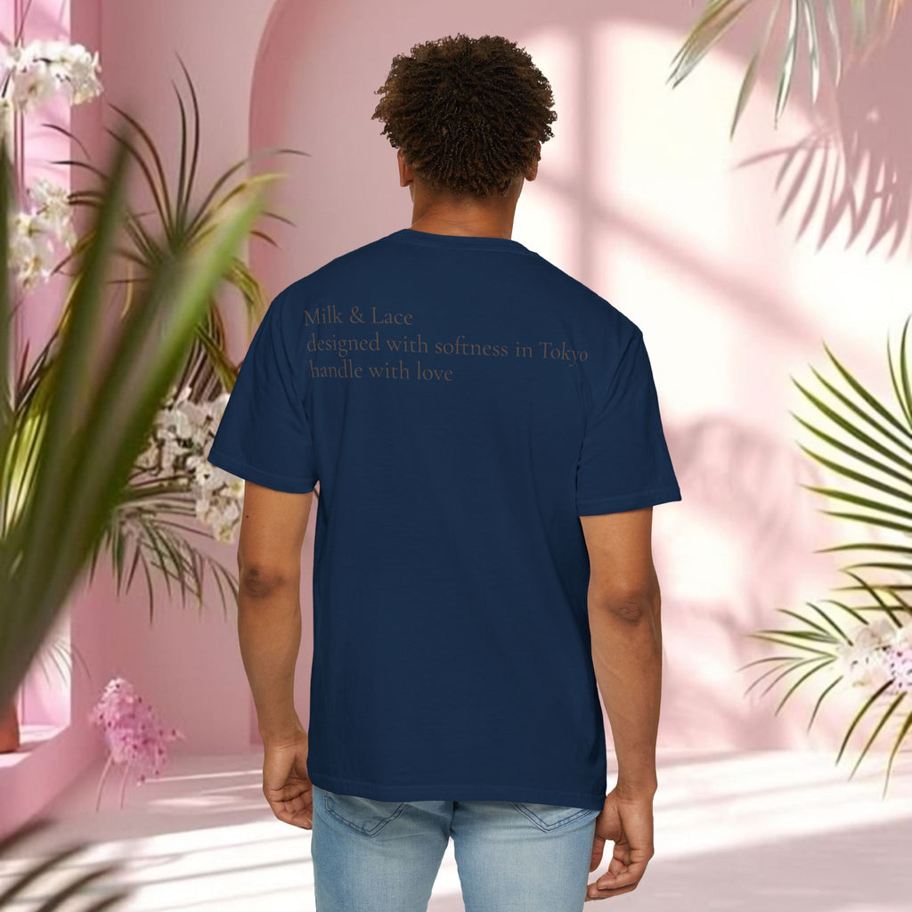 Milk & Lace Cute Pastel Sticker Tee — Strawberry Tea Graphic T-Shirt