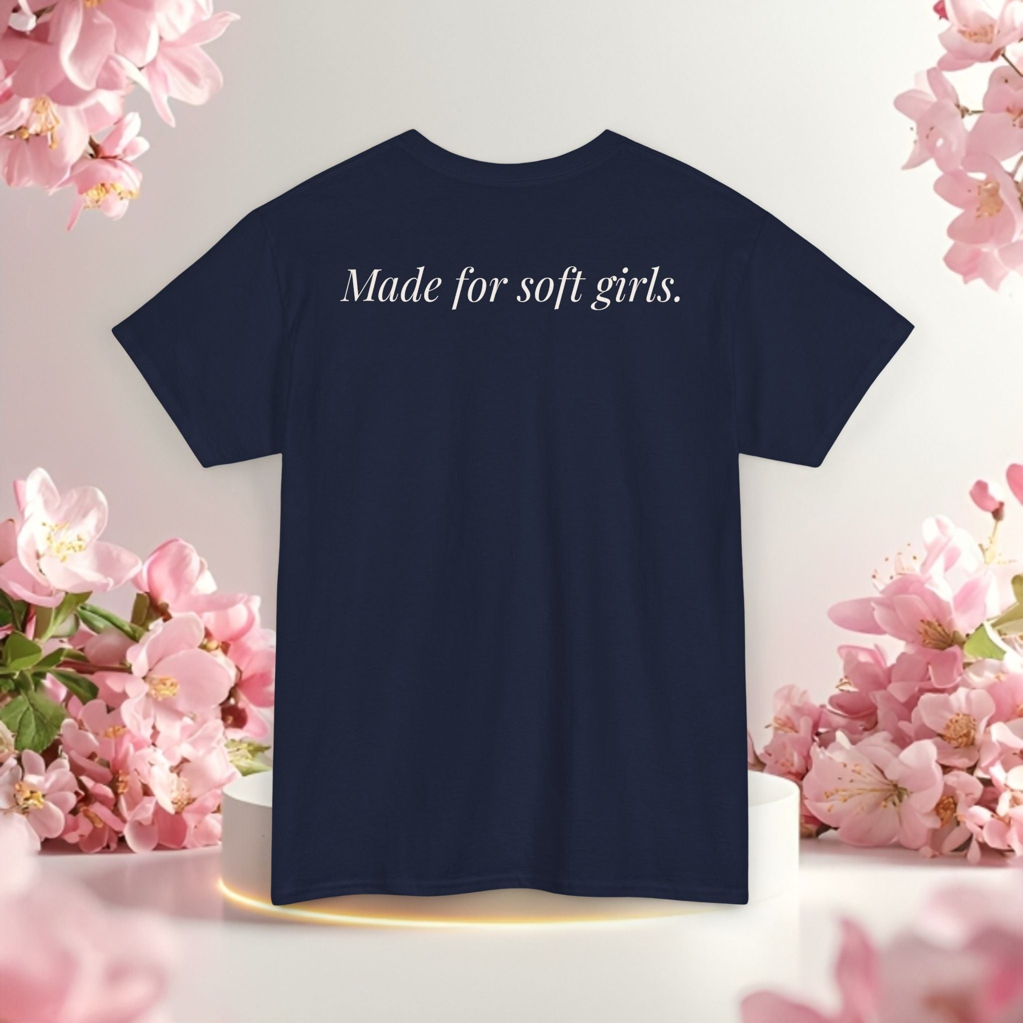 Cute Girly Cat T-Shirt — Soft Pastel Cat Graphic Tee for Cat Lovers