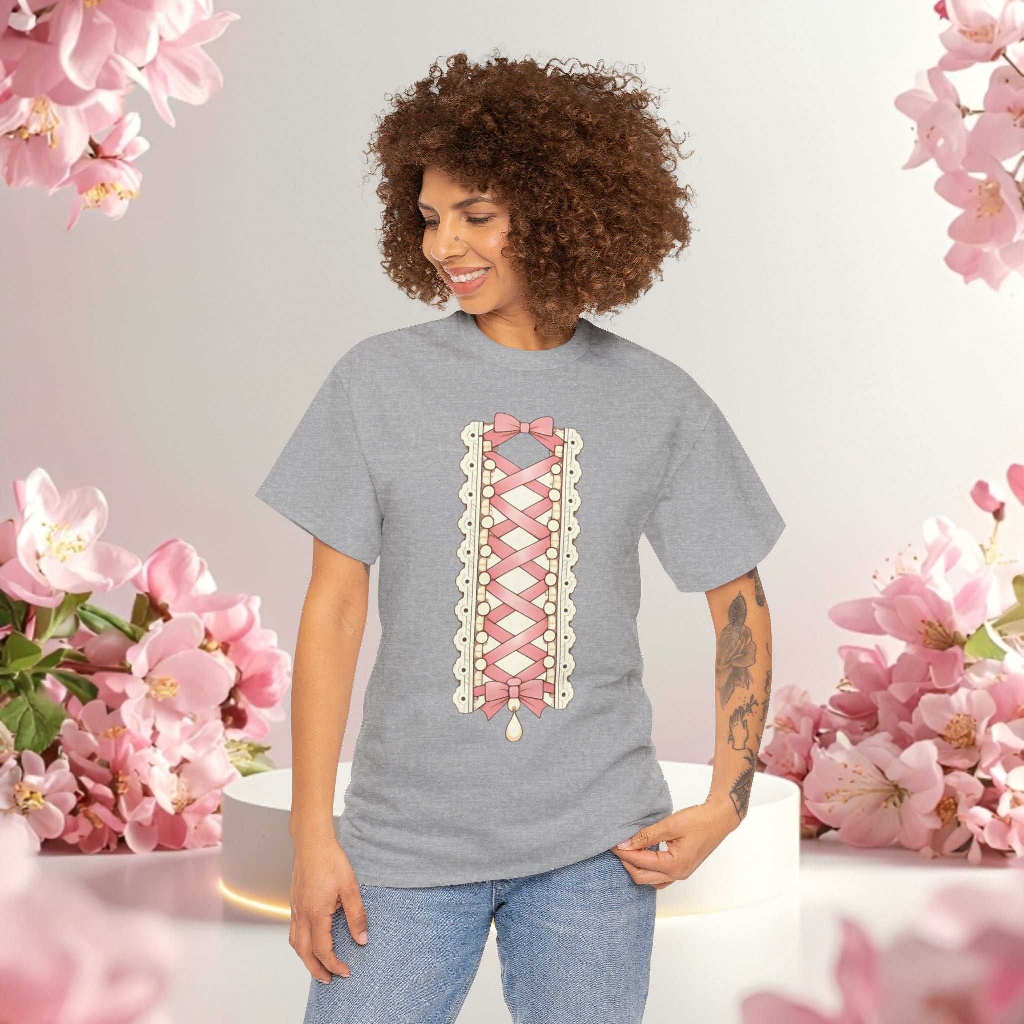 Pink Corset Ribbon T-Shirt