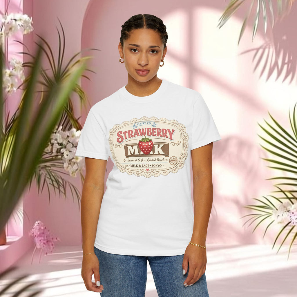 Strawberry Milk Vintage Label T-Shirt