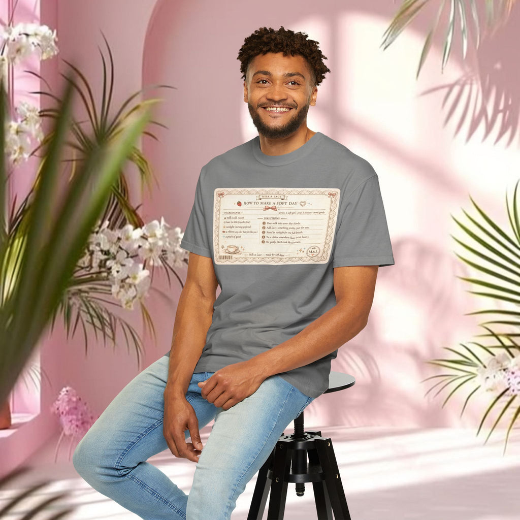 Vintage Tea-Recipe T-Shirt — "How to Make a Soft Day" Aesthetic Tee