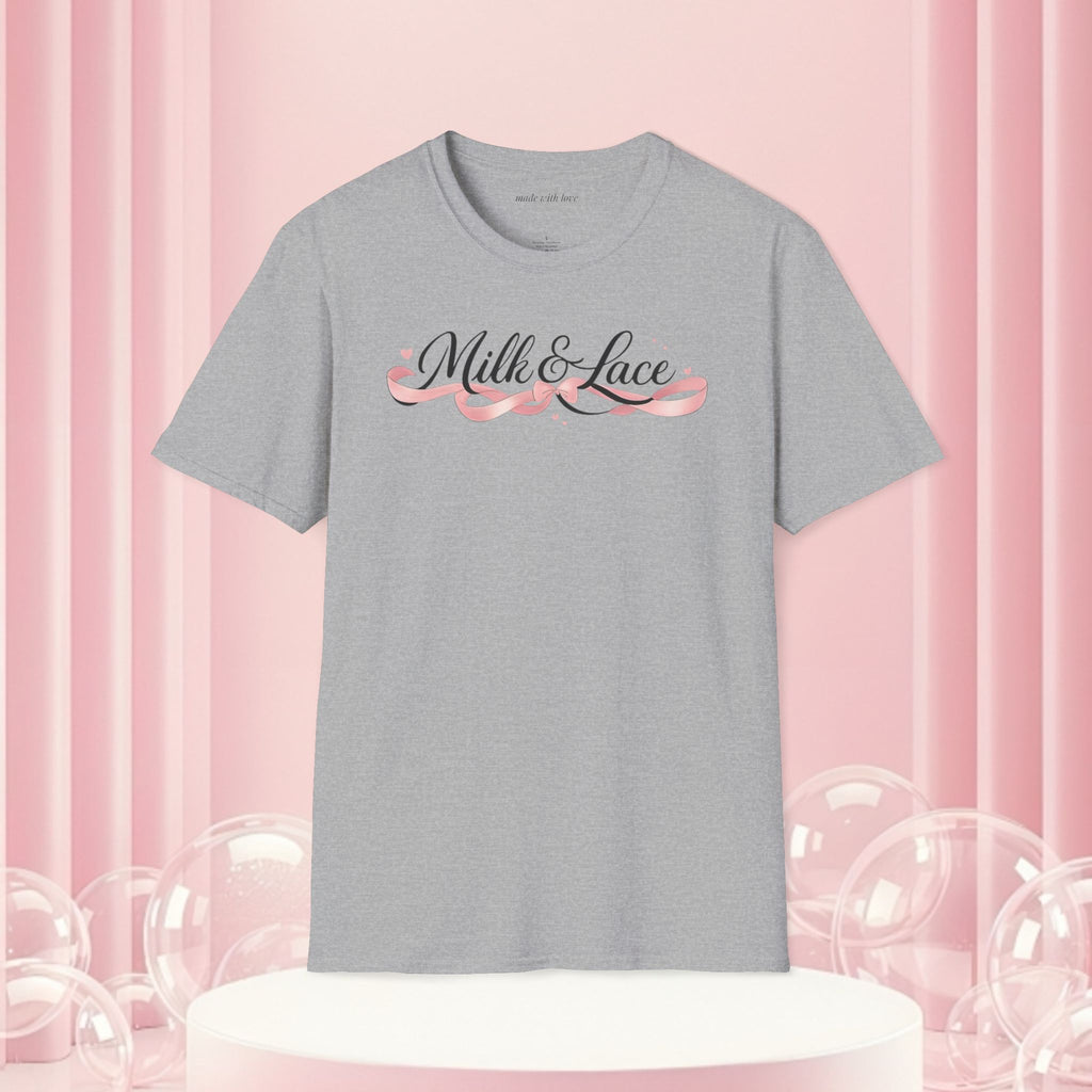 Feminine Script Tee — Gentle Floral Script T-Shirt