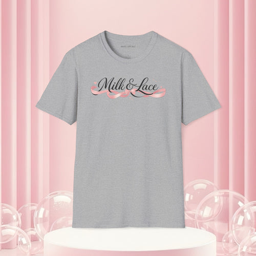 Feminine Script Tee — Gentle Floral Script T-Shirt