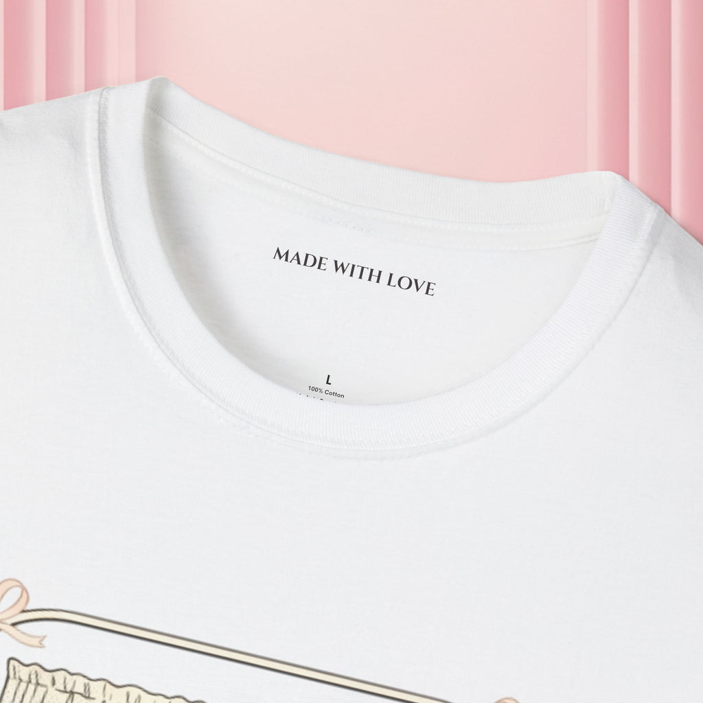 Milk & Lace Graphic T-Shirt — 'Handle With Desire' Vintage Cherub Design
