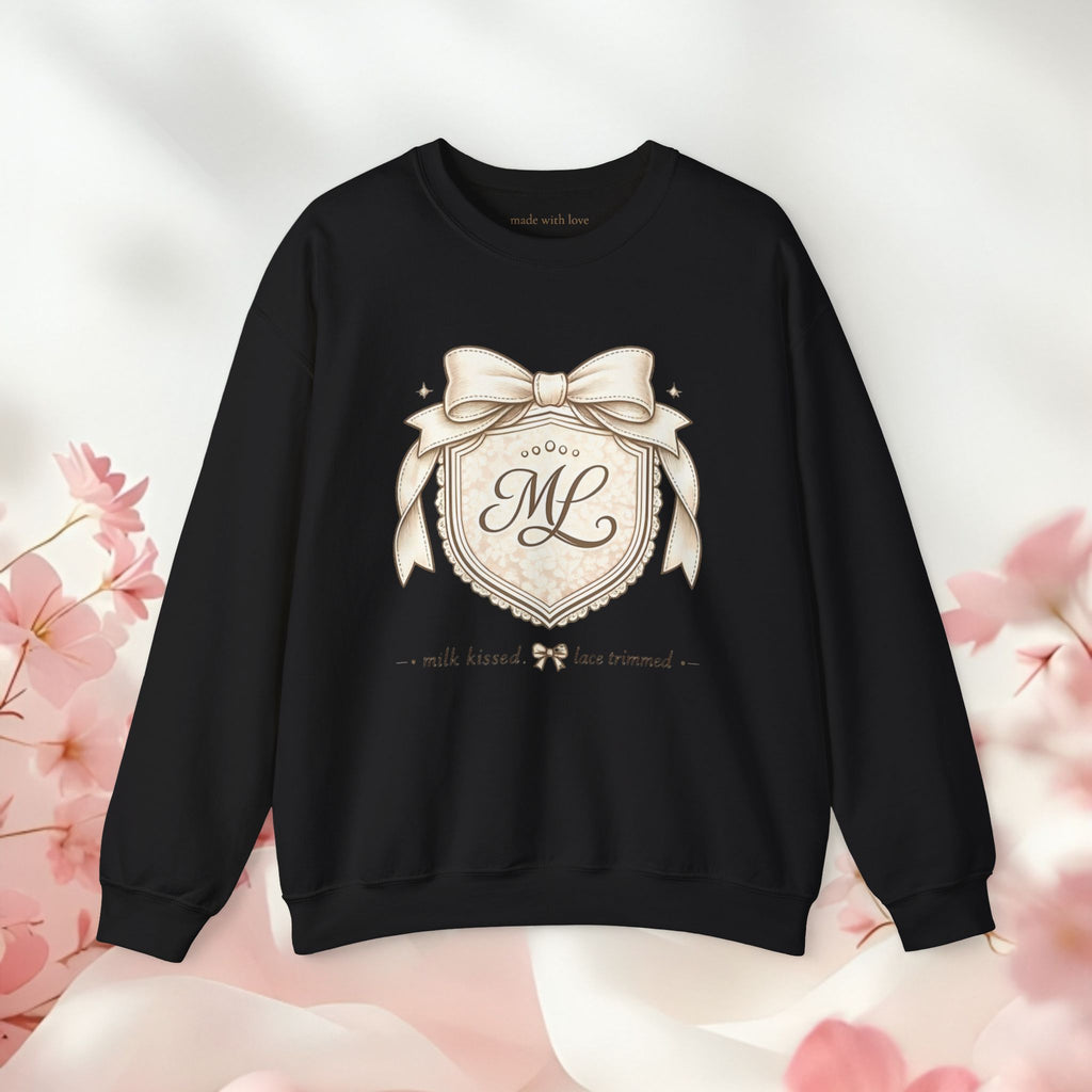 Vintage Cream Monogram Crewneck Sweatshirt