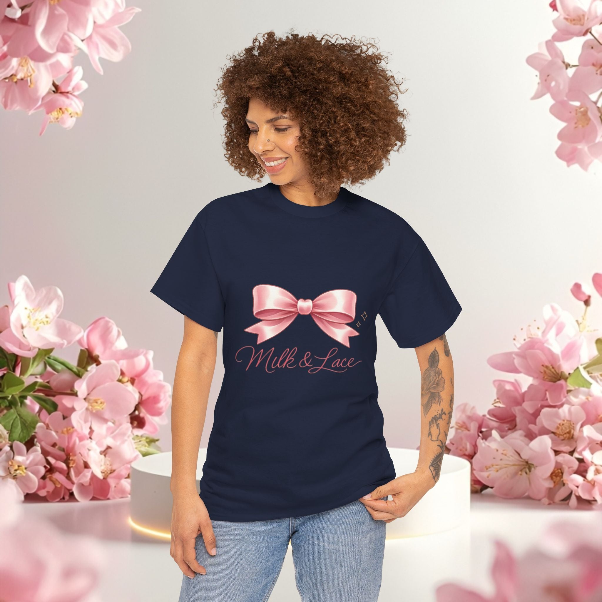 Pink Graphic Tee — Simple Minimalist Design