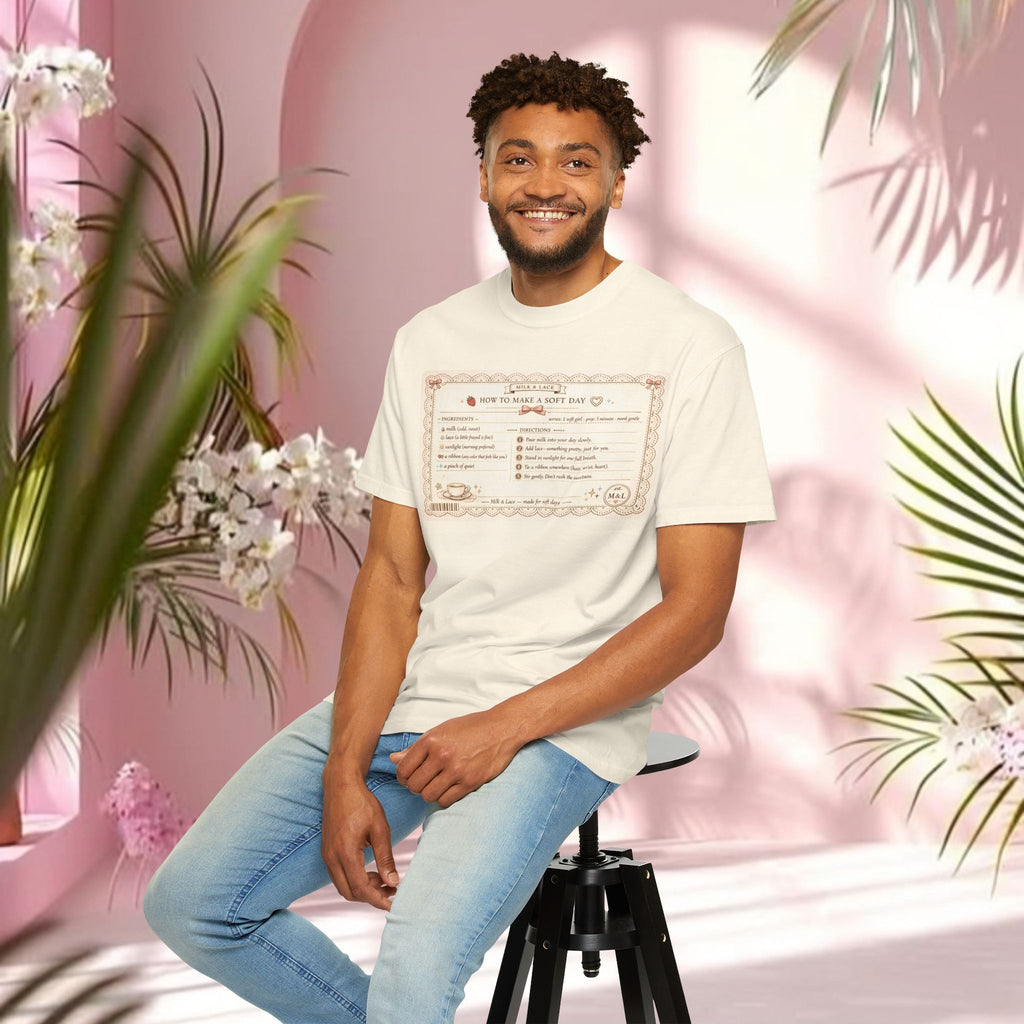 Vintage Tea-Recipe T-Shirt — "How to Make a Soft Day" Aesthetic Tee