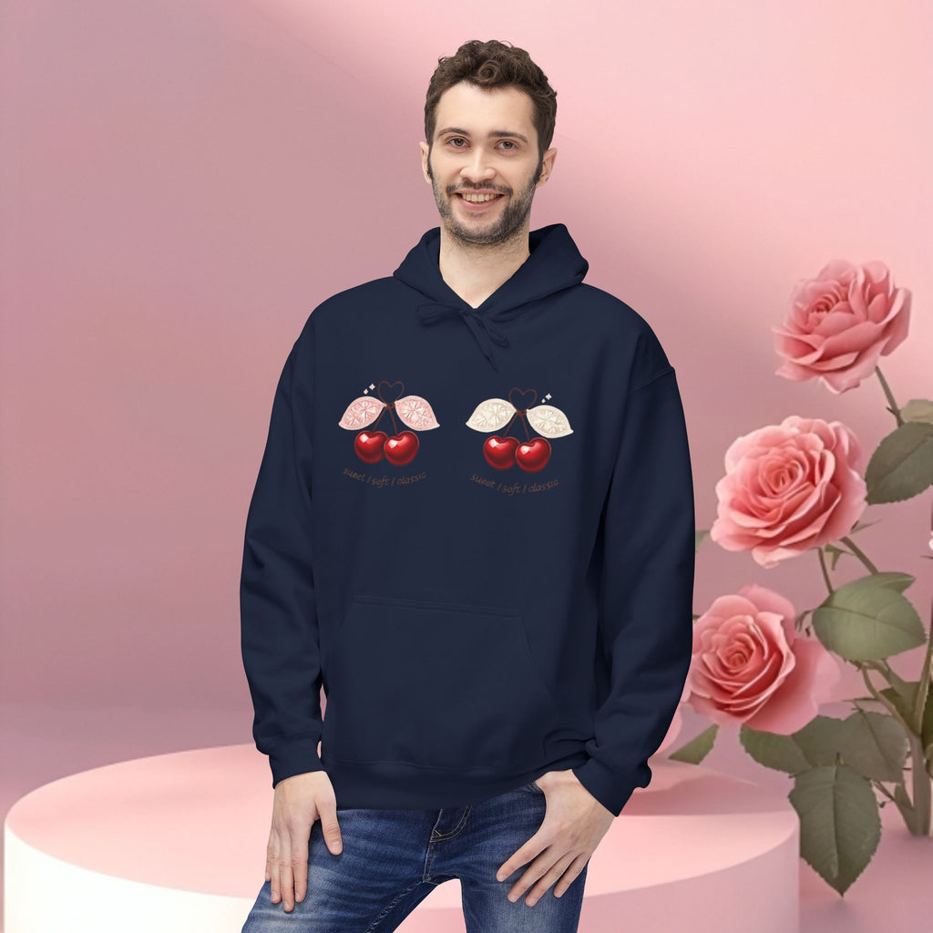 ''sueet / soft / delicate'' — Cherry Graphic Fleece Hoodie
