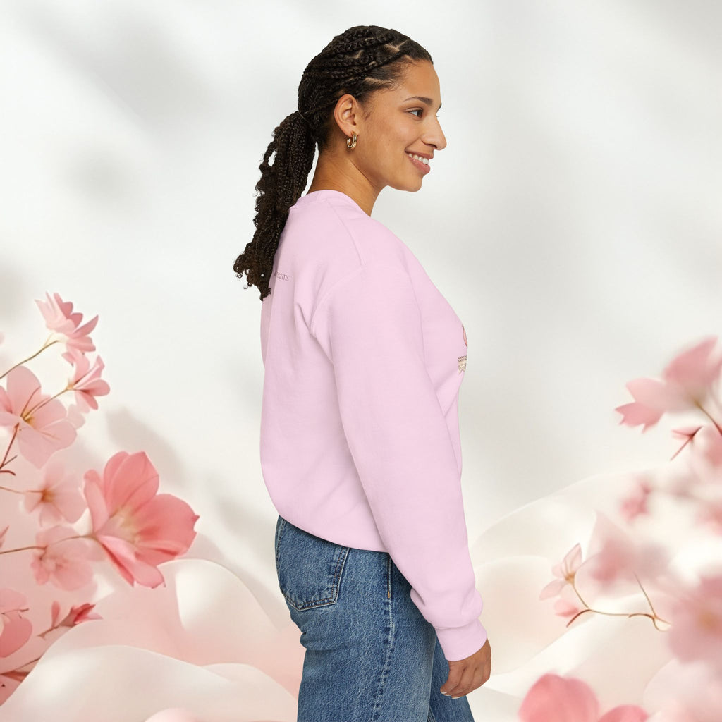 Strawberry Cream Crewneck Sweatshirt — Delicate Pastel Berry Design