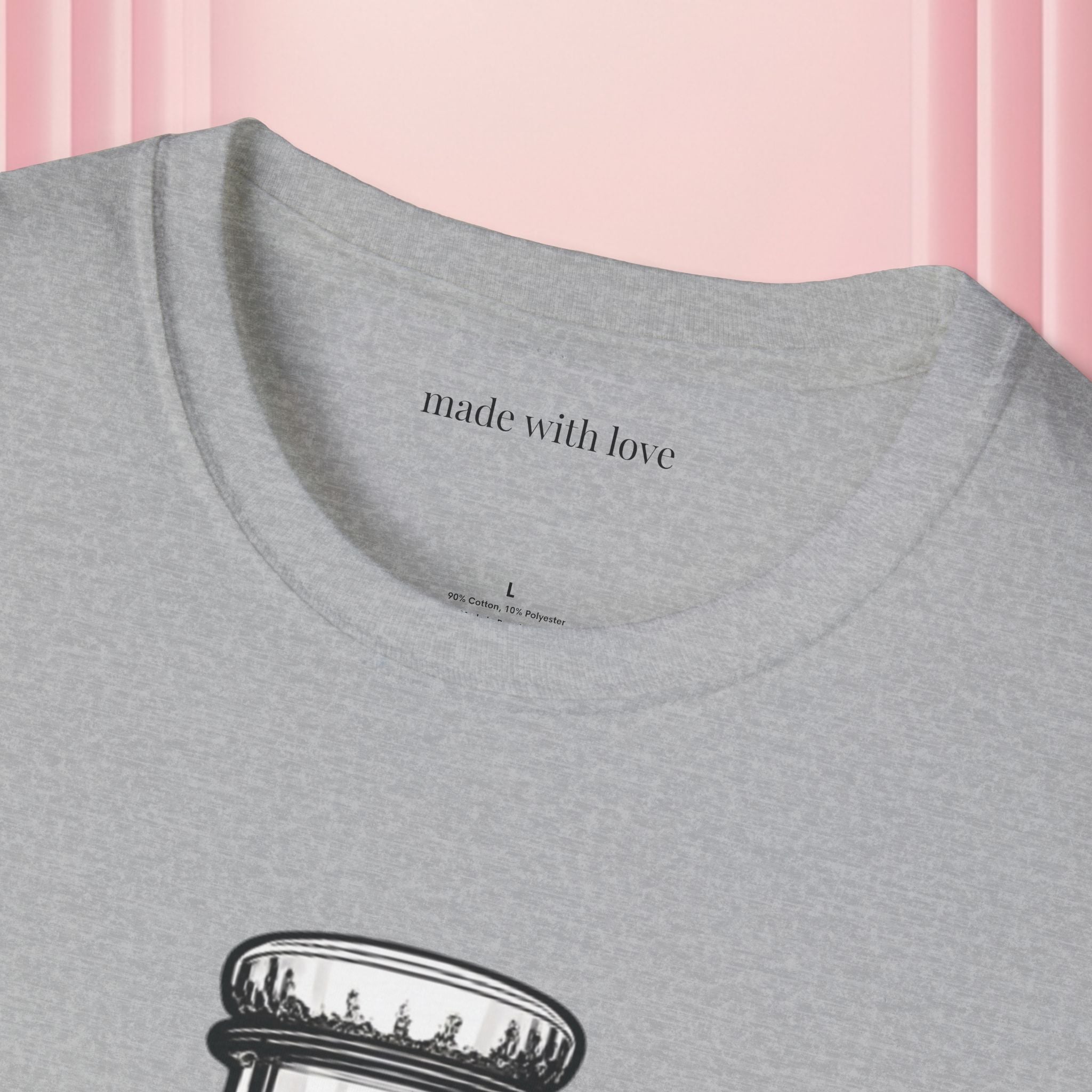 Milk & Lace T-Shirt — Vintage Milk Bottle Graphic with “Milk doesn't blush.” Back Text
