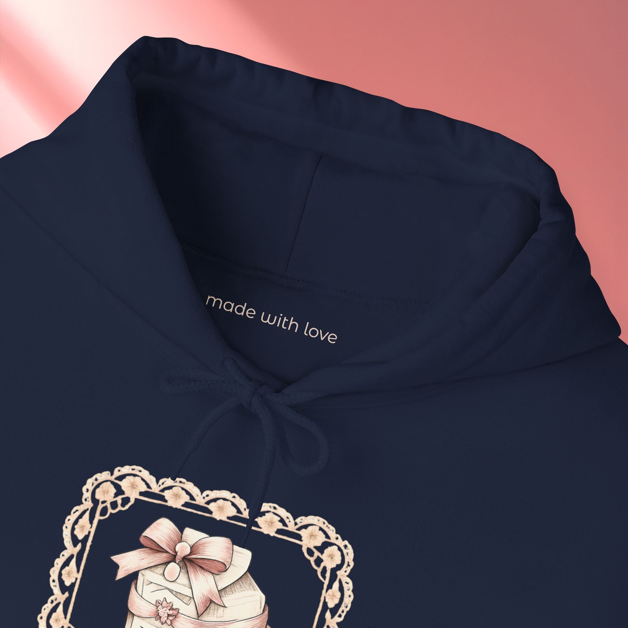 Pink Vintage Feminine Hoodie — Retro Feminine Pink Sweatshirt