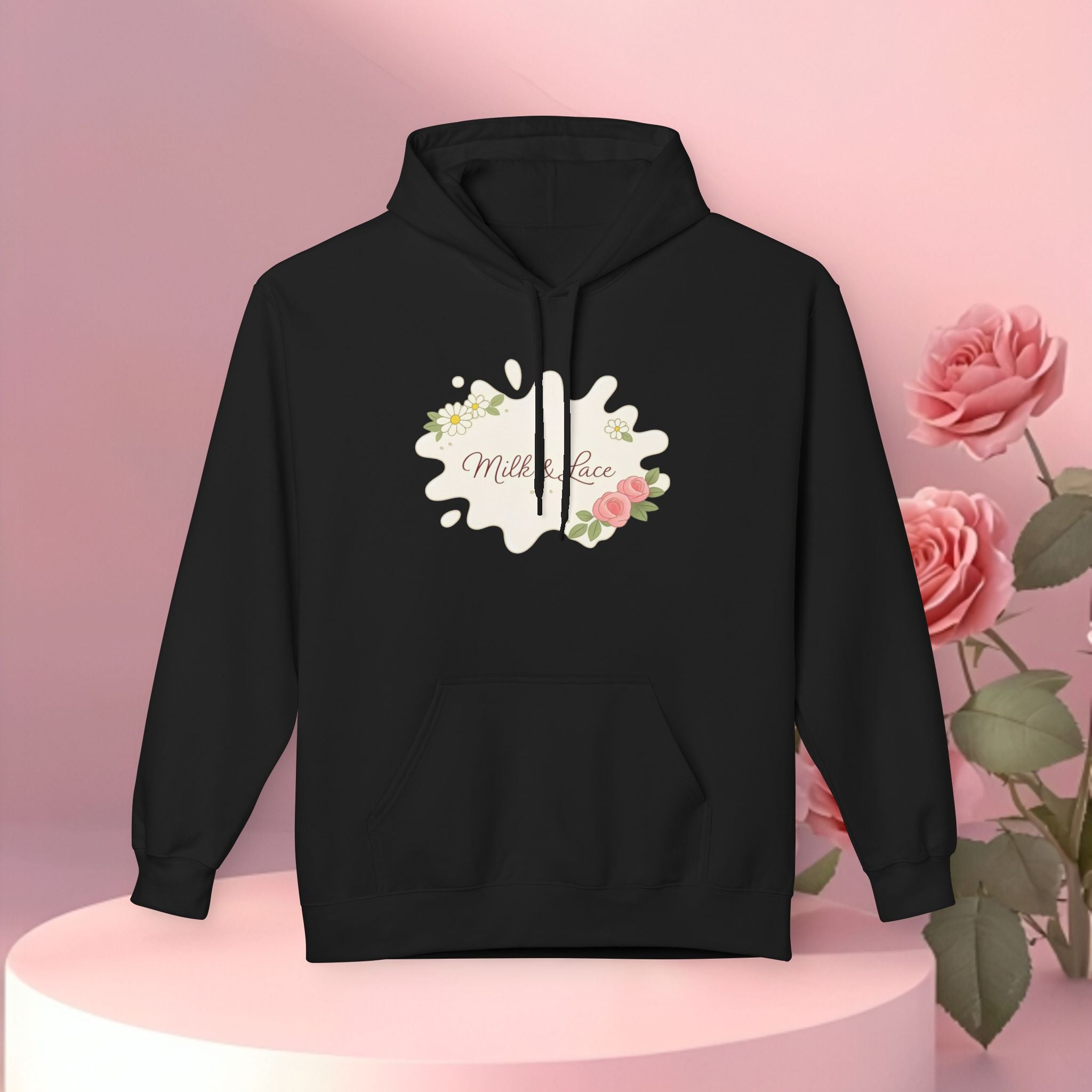 Cozy Floral Fleece Hoodie — Soft, Floral Comfort