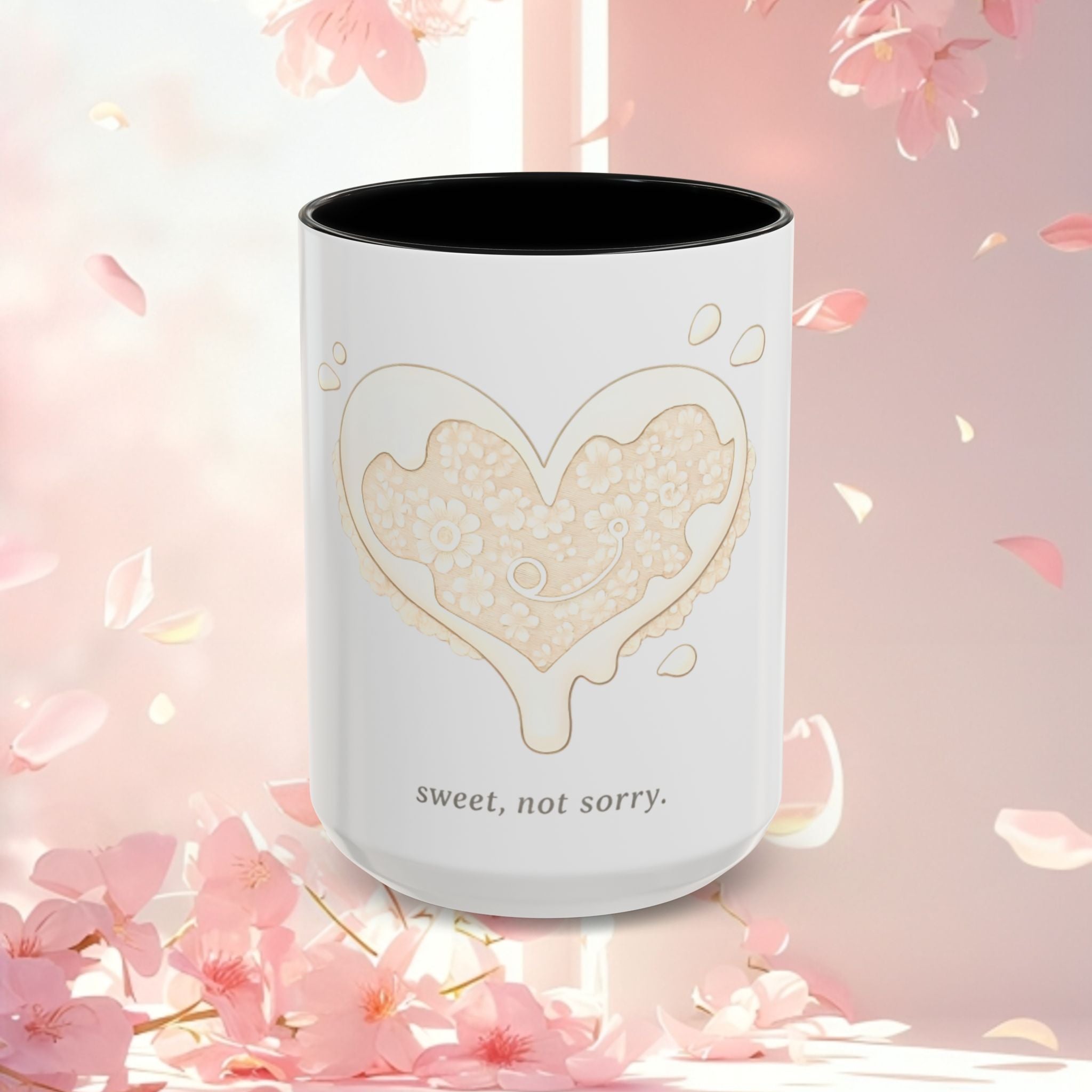 Playful Dessert Illustration Accent Coffee Mug — 11/15oz