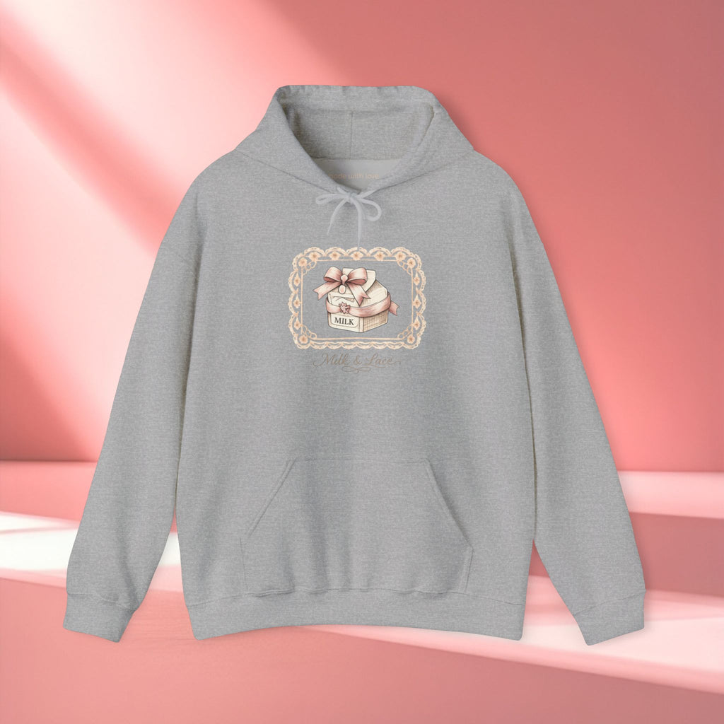 Pink Vintage Feminine Hoodie — Retro Feminine Pink Sweatshirt