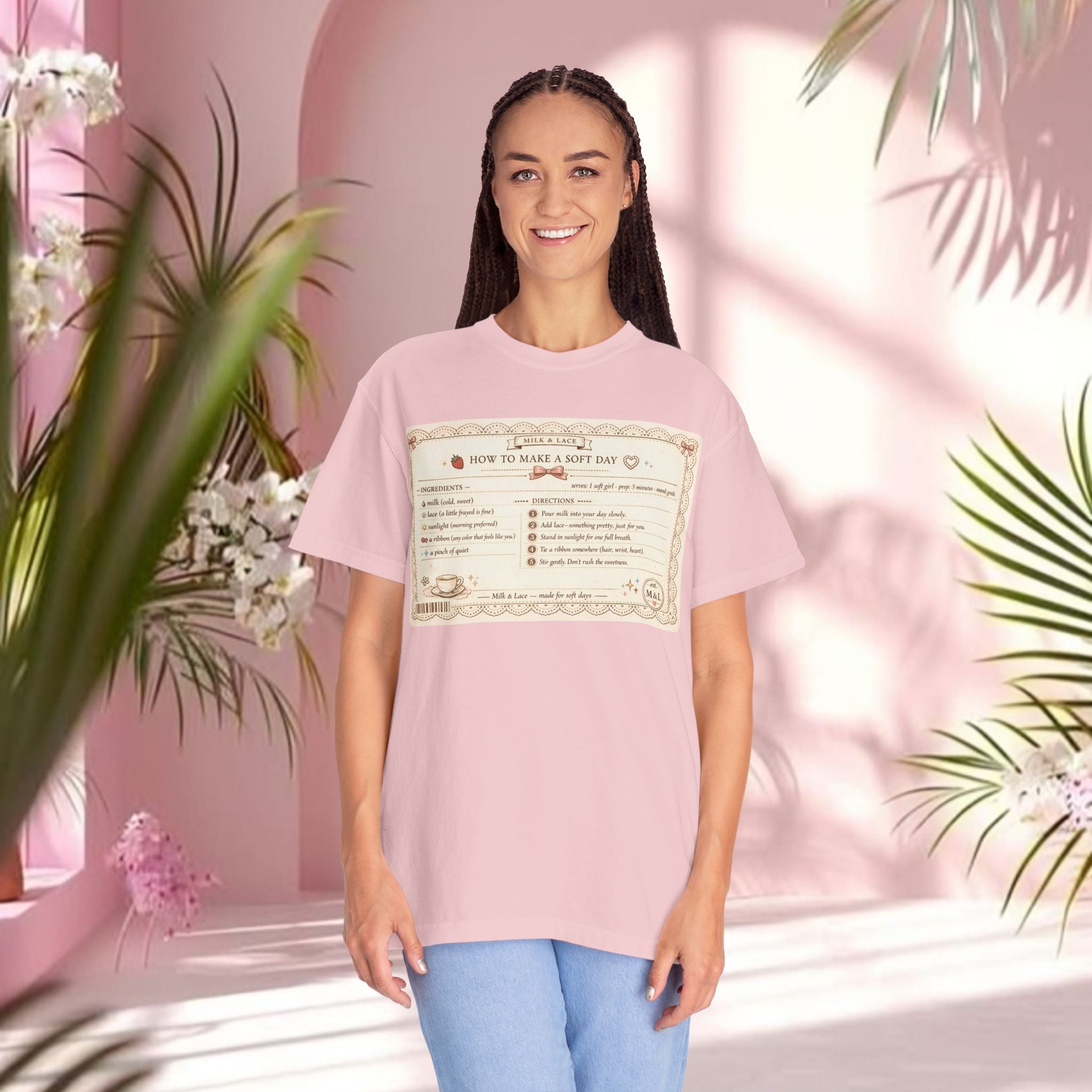Vintage Tea-Recipe T-Shirt — "How to Make a Soft Day" Aesthetic Tee