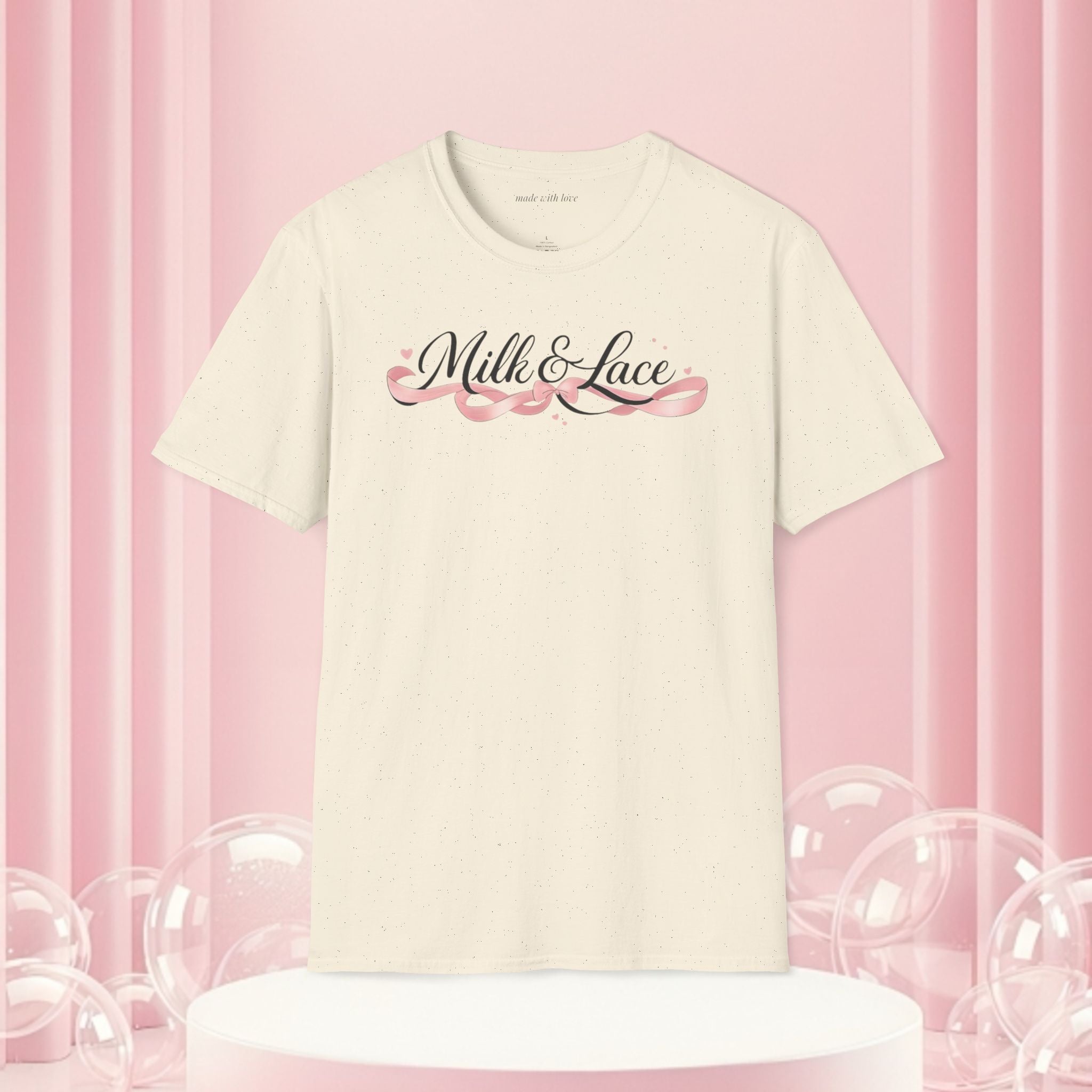 Feminine Script Tee — Gentle Floral Script T-Shirt