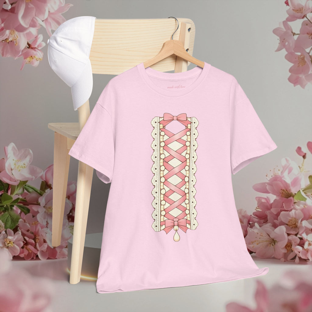 Pink Corset Ribbon T-Shirt